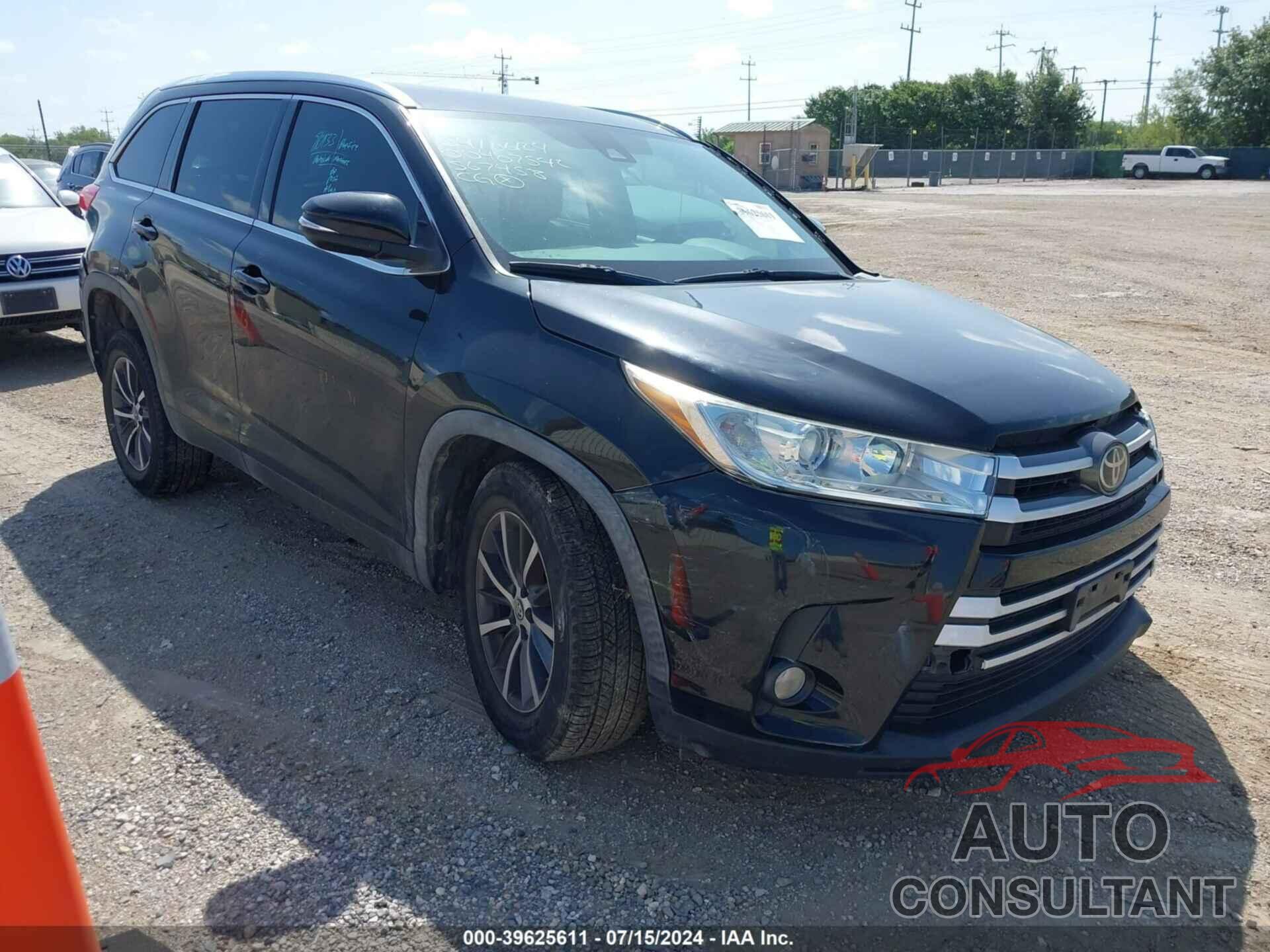 TOYOTA HIGHLANDER 2019 - 5TDKZRFH8KS567458