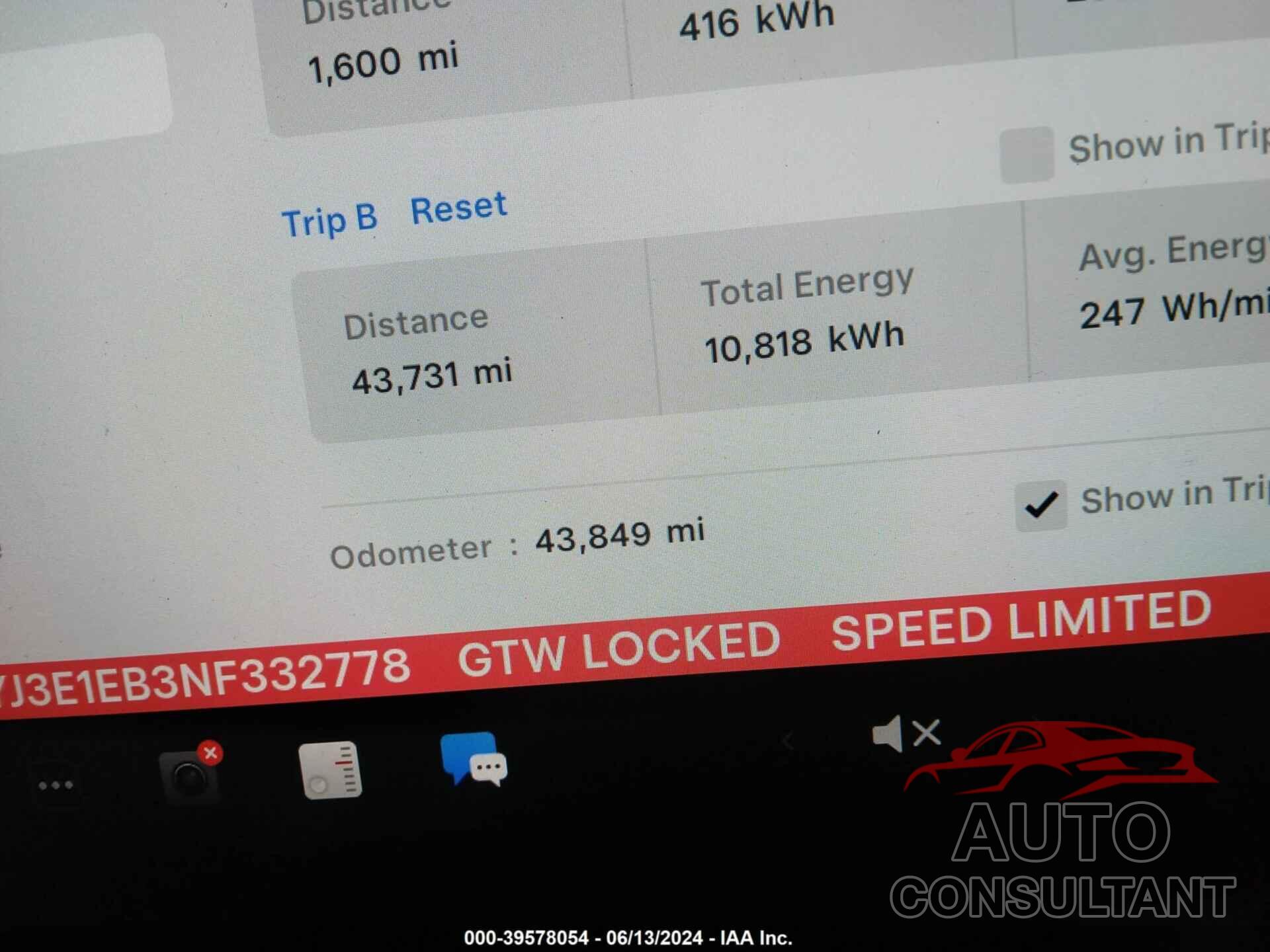 TESLA MODEL 3 2022 - 5YJ3E1EB3NF332778