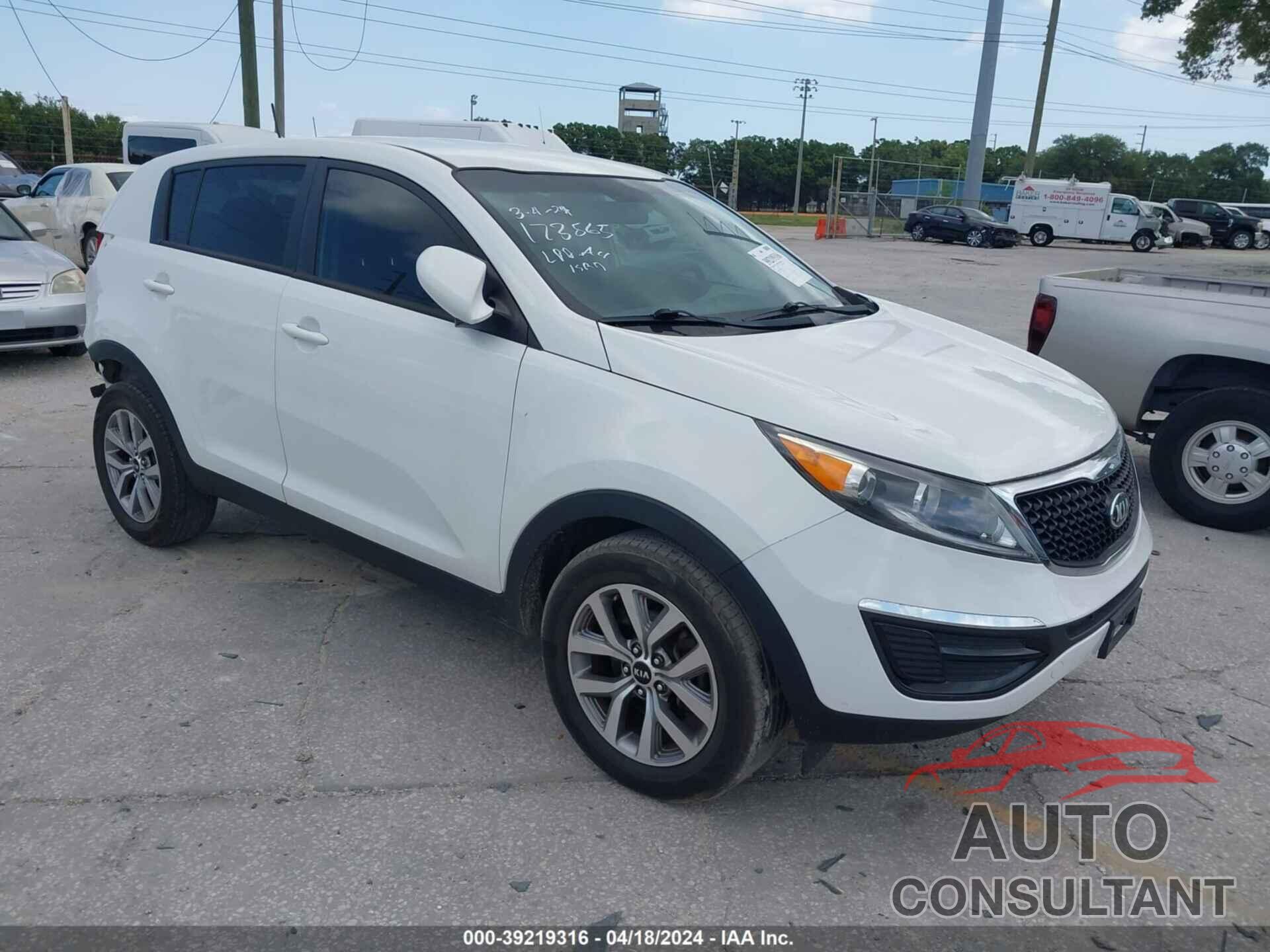KIA SPORTAGE 2016 - KNDPB3AC7G7794872