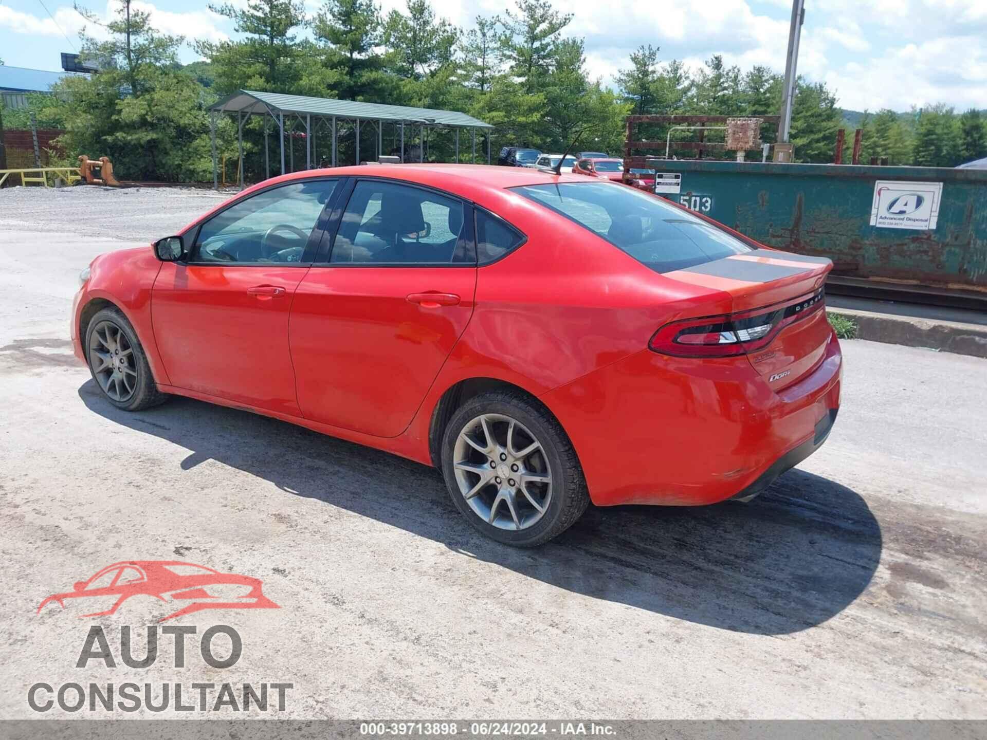 DODGE DART 2015 - 1C3CDFBB4FD237941
