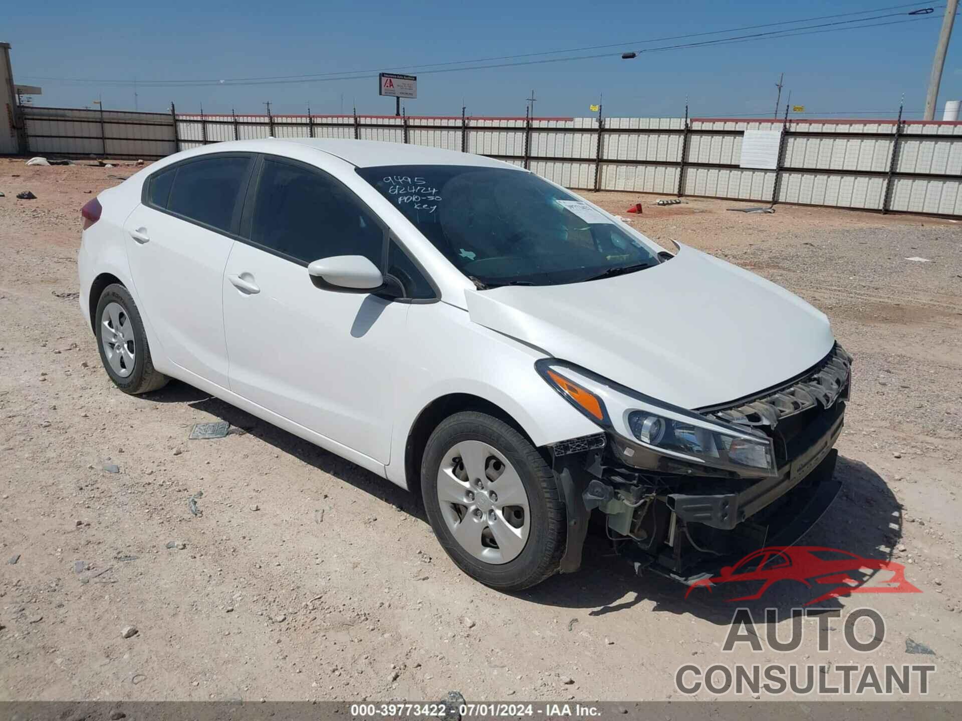 KIA FORTE 2018 - 3KPFL4A74JE209495