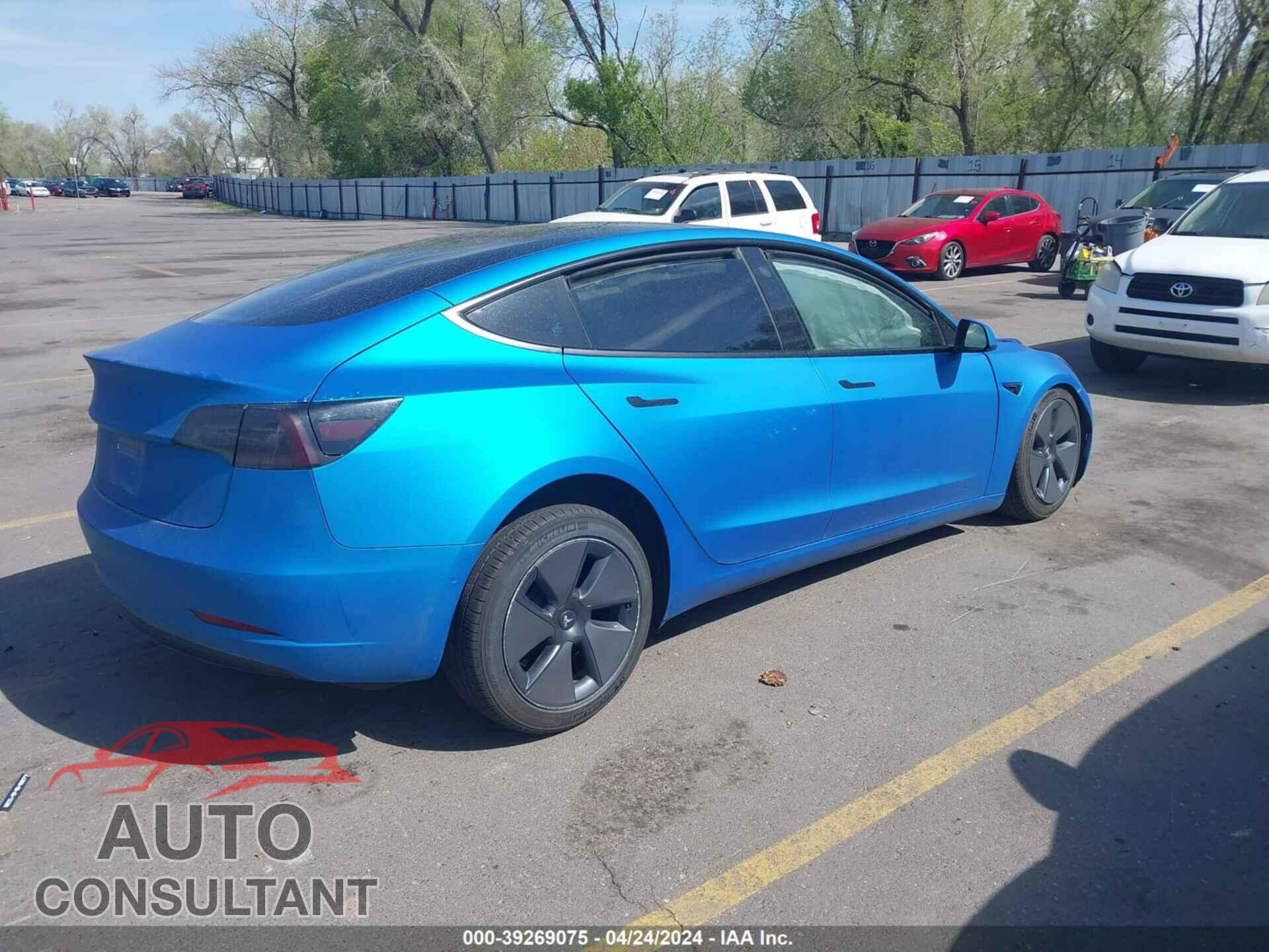 TESLA MODEL 3 2022 - 5YJ3E1EB3NF123086