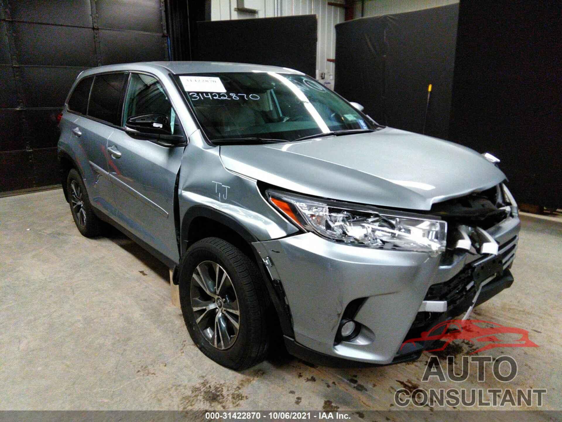TOYOTA HIGHLANDER 2019 - 5TDBZRFHXKS936501