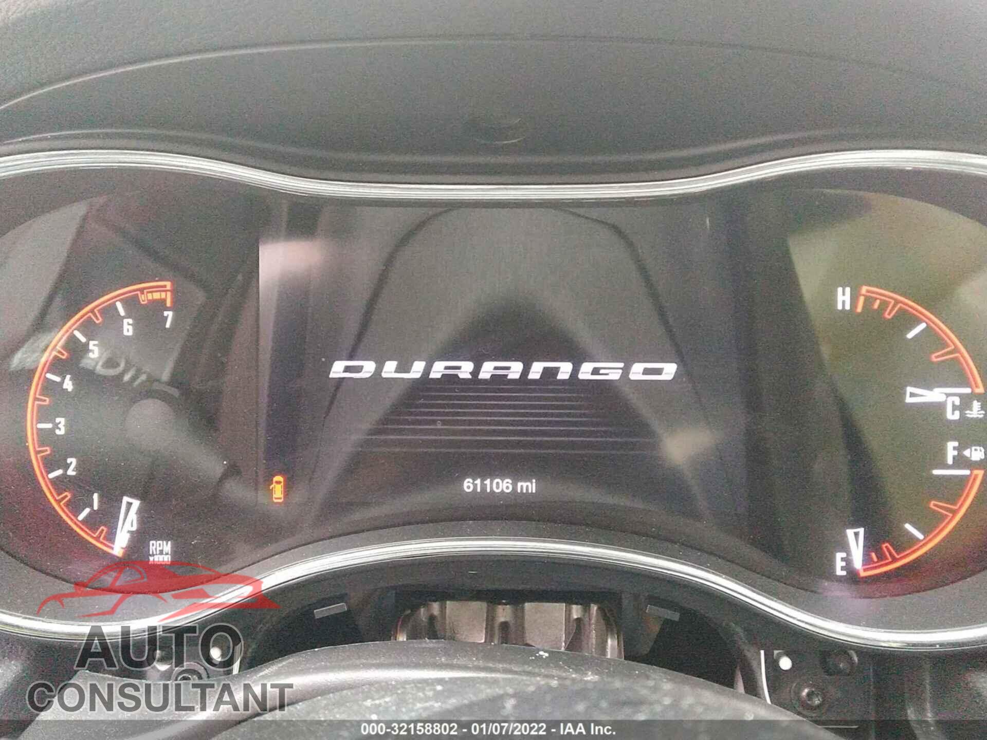 DODGE DURANGO 2017 - 1C4RDHDG7HC724456