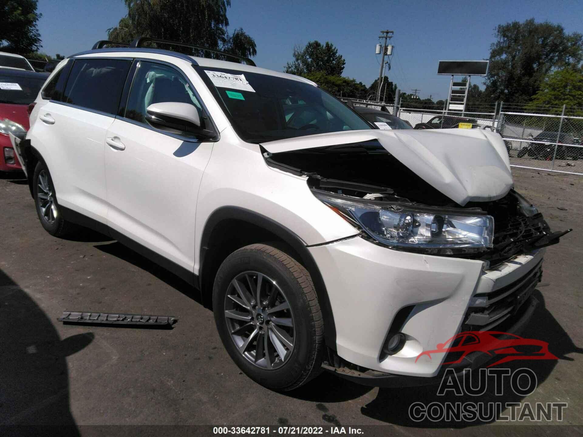 TOYOTA HIGHLANDER 2019 - 5TDJZRFHXKS720918