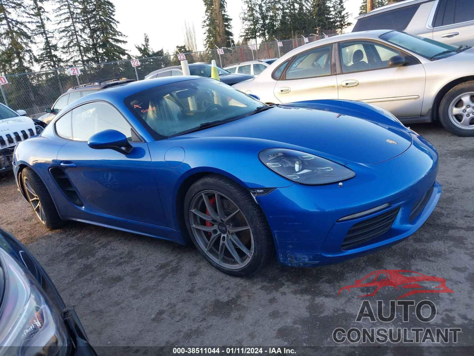 PORSCHE 718 CAYMAN 2018 - WP0AB2A87JK279161