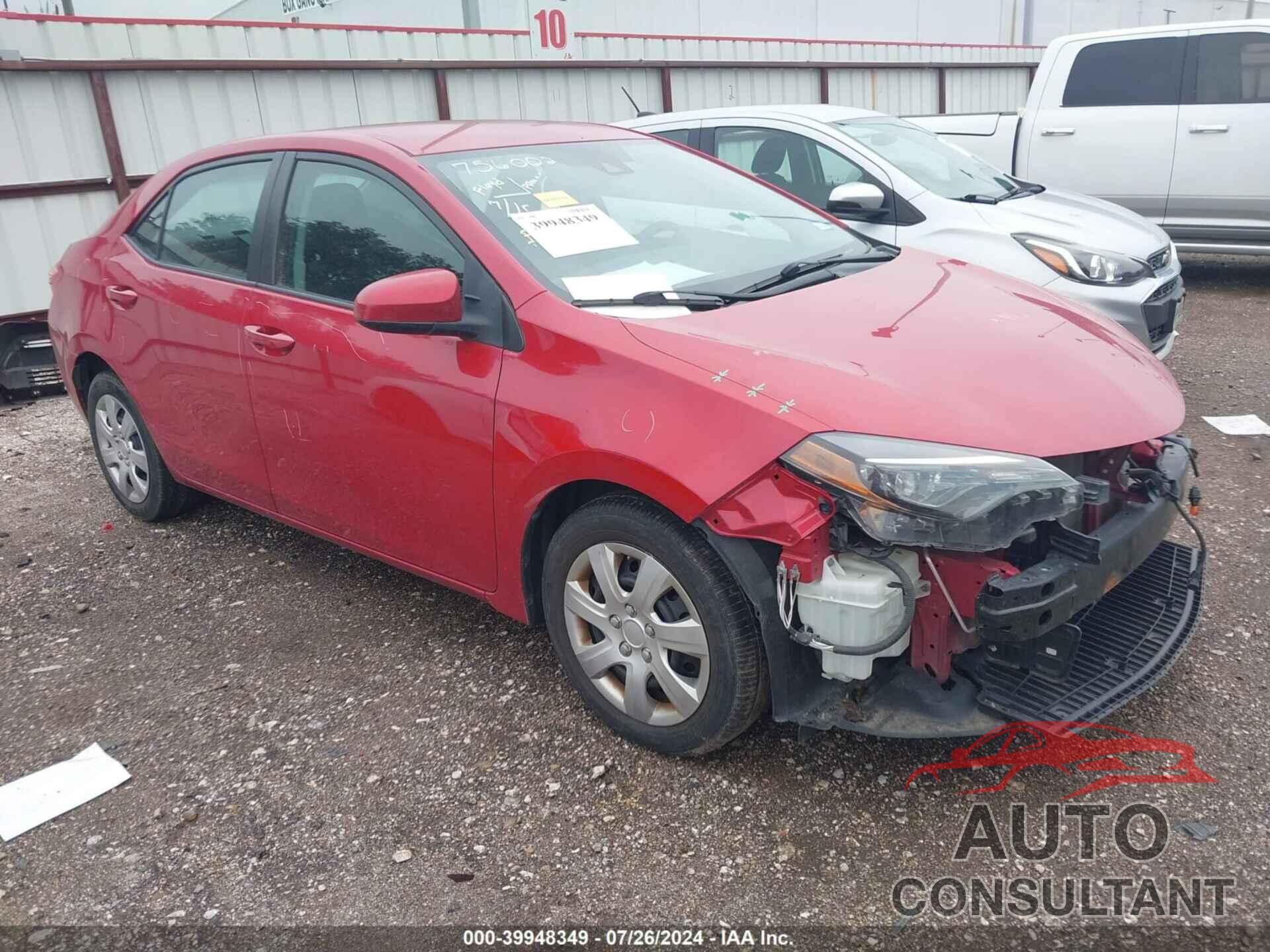 TOYOTA COROLLA 2019 - 2T1BURHE6KC171667