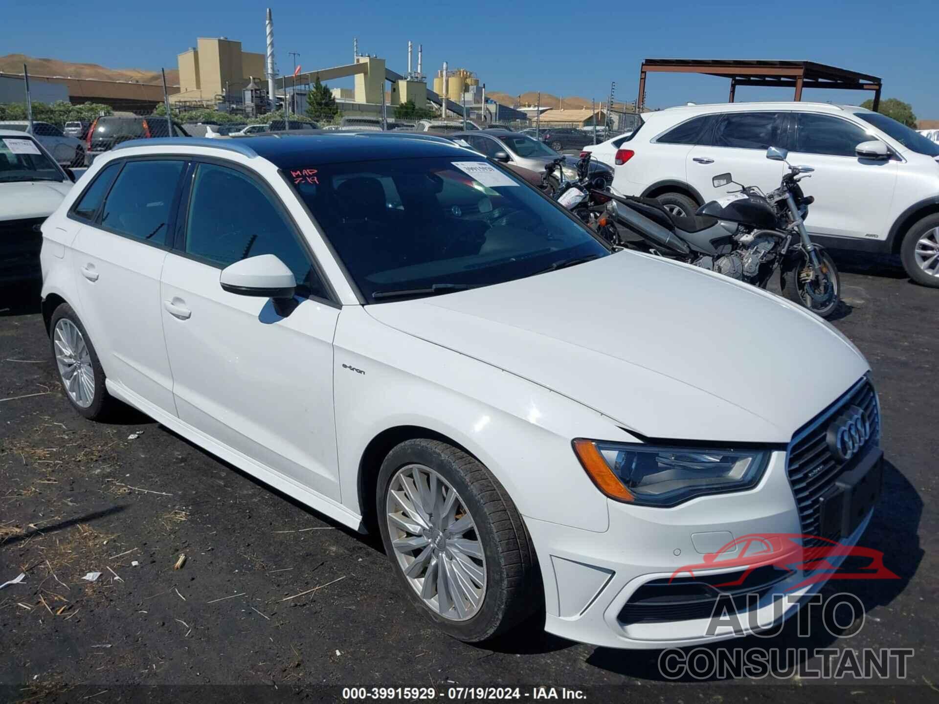 AUDI A3 E-TRON 2016 - WAUUPBFF9GA106551