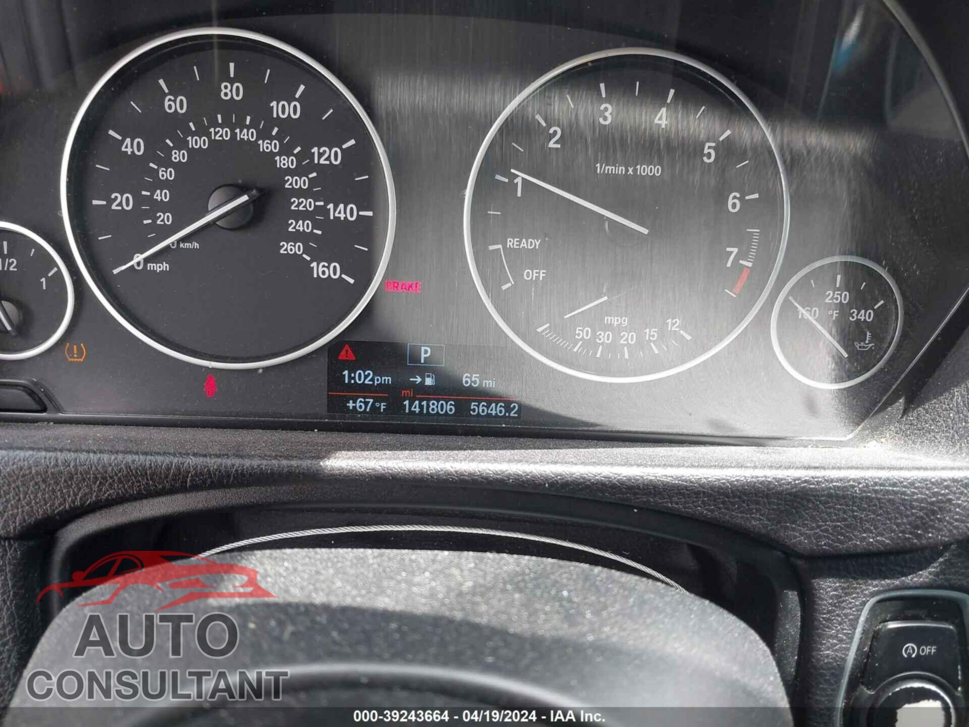 BMW 320I 2016 - WBA8E1G51GNU11705