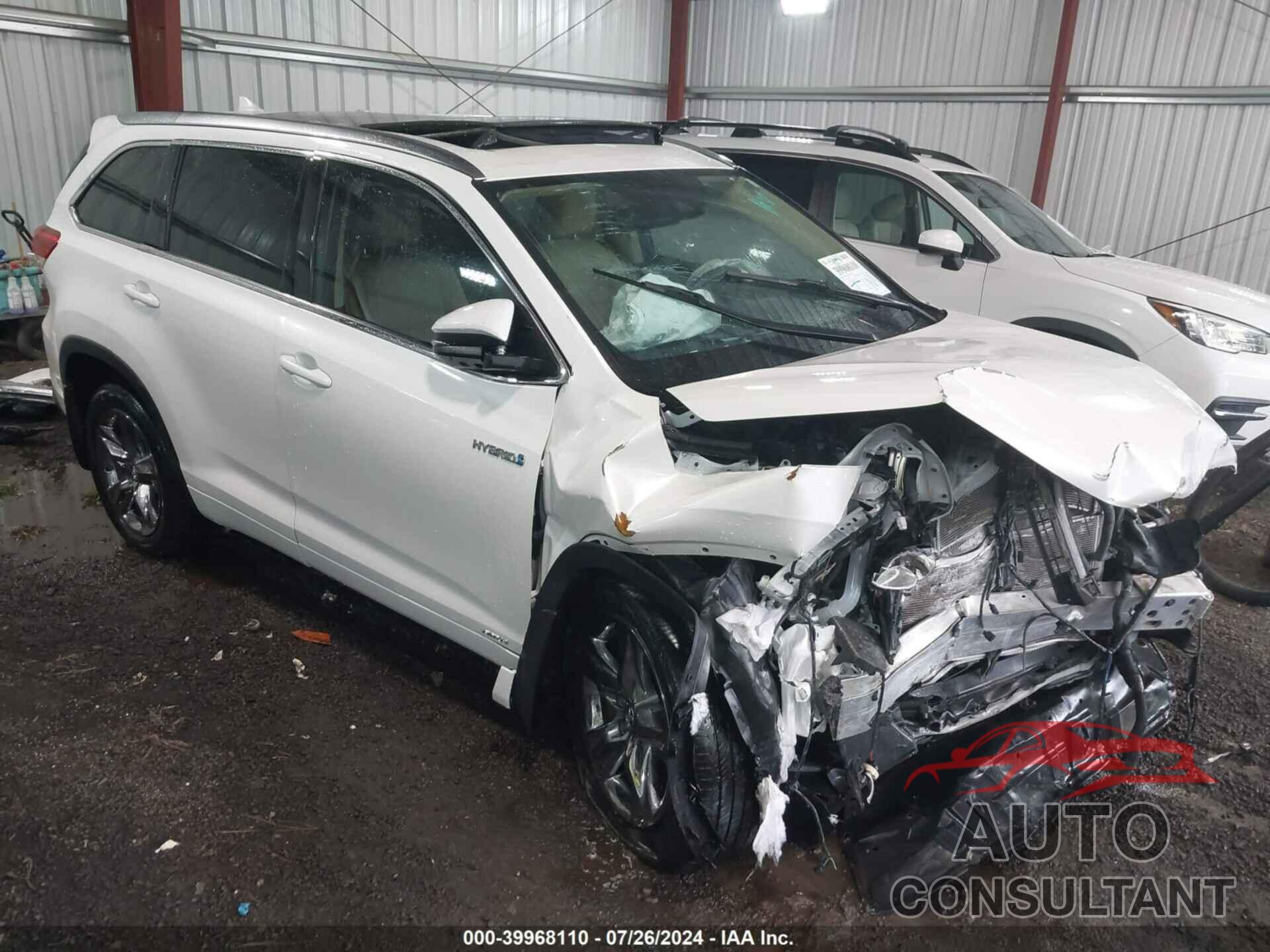 TOYOTA HIGHLANDER HYBRID 2018 - 5TDDGRFH2JS048340