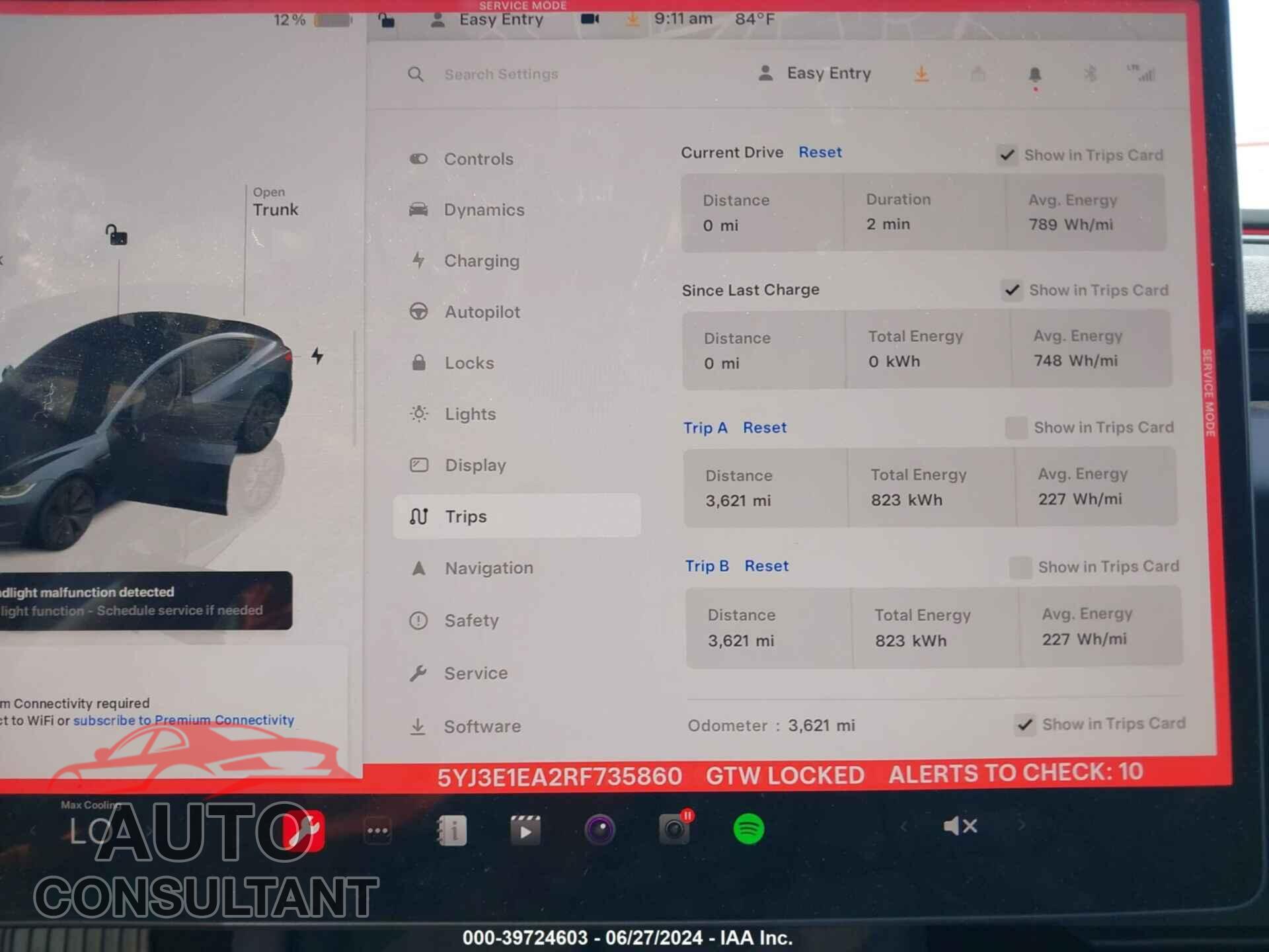 TESLA MODEL 3 2024 - 5YJ3E1EA2RF735860