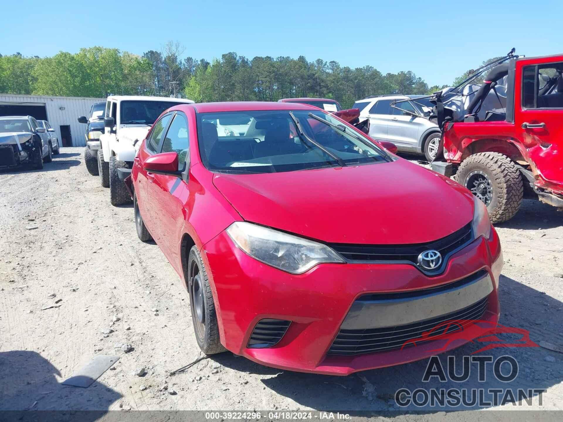 TOYOTA COROLLA 2016 - 2T1BURHE1GC512870