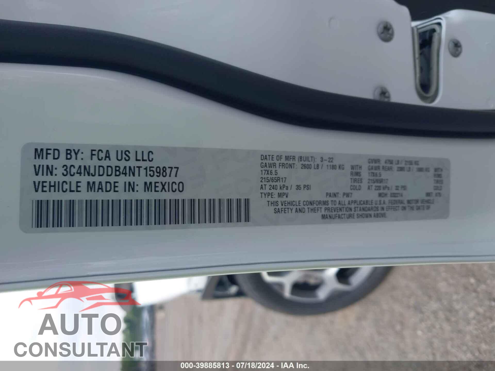 JEEP COMPASS 2022 - 3C4NJDDB4NT159877