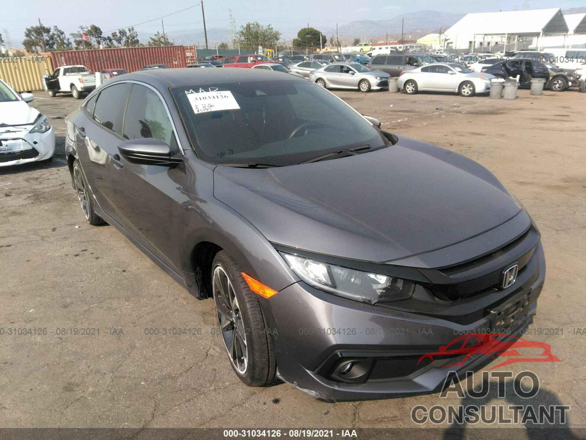 HONDA CIVIC SEDAN 2019 - 2HGFC2F86KH596452