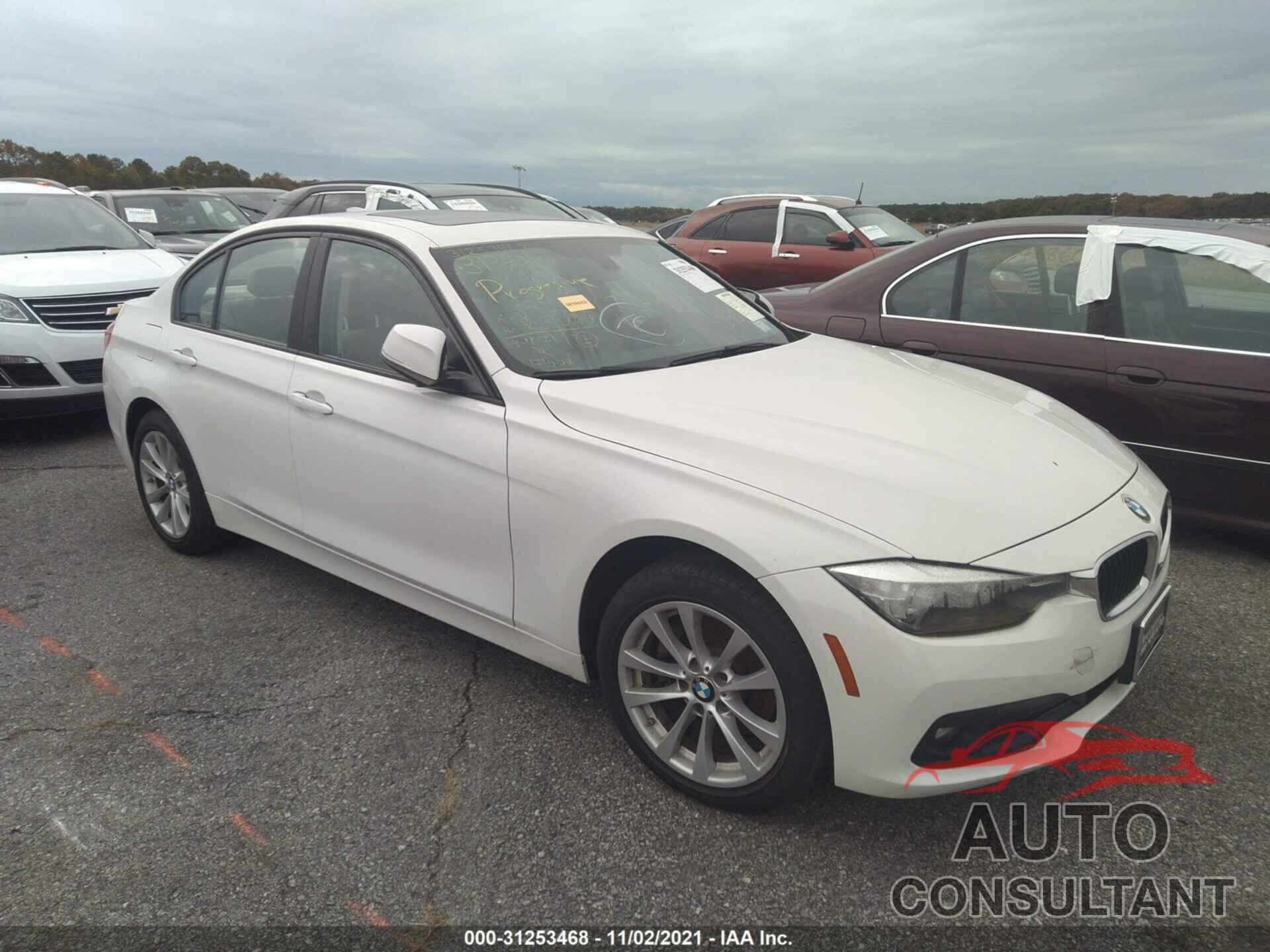 BMW 3 SERIES 2016 - WBA8A3C53GK690587