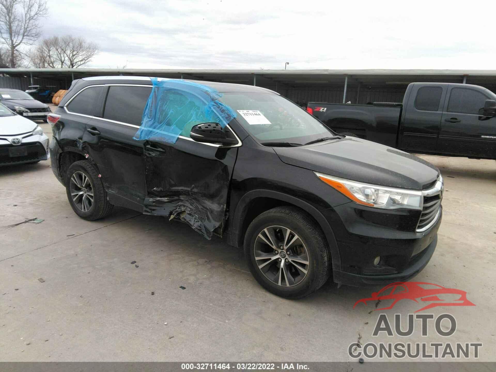 TOYOTA HIGHLANDER 2016 - 5TDKKRFH1GS174915