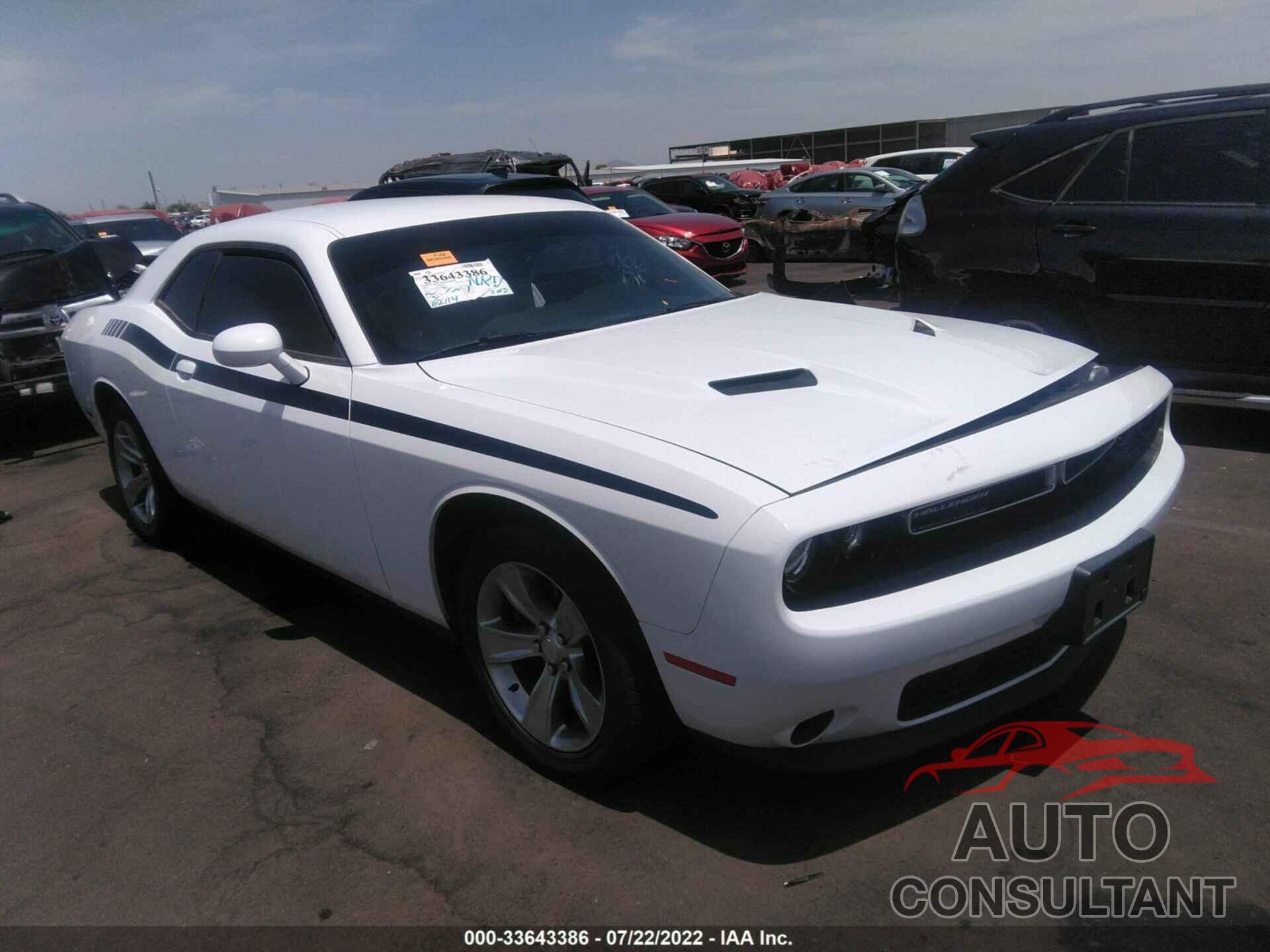 DODGE CHALLENGER 2016 - 2C3CDZAG2GH344859