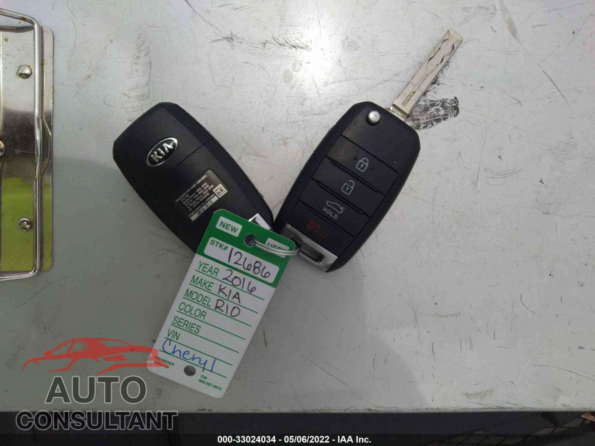 KIA RIO 2016 - KNADM4A31G6663247
