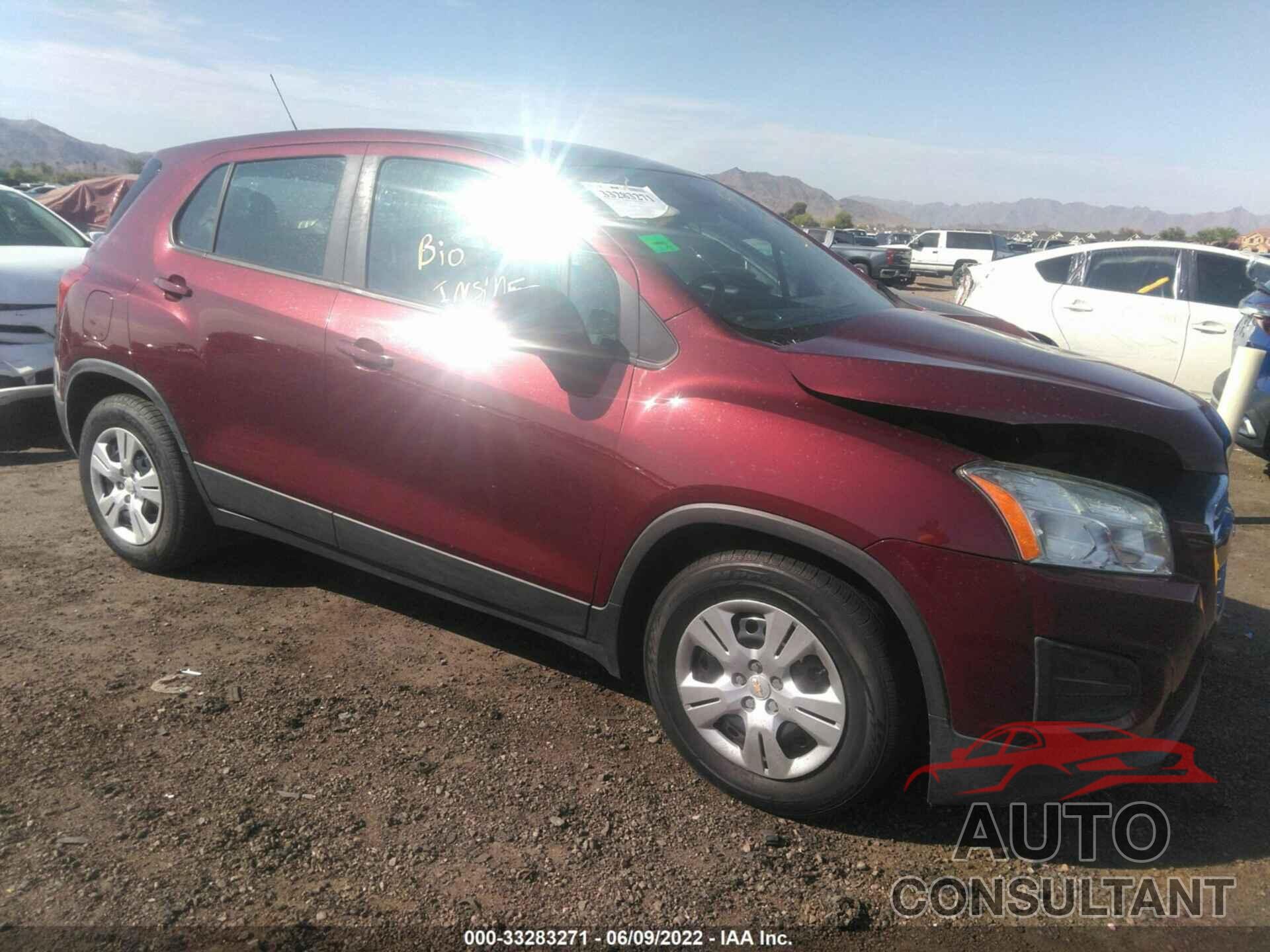 CHEVROLET TRAX 2016 - 3GNCJKSB0GL275411