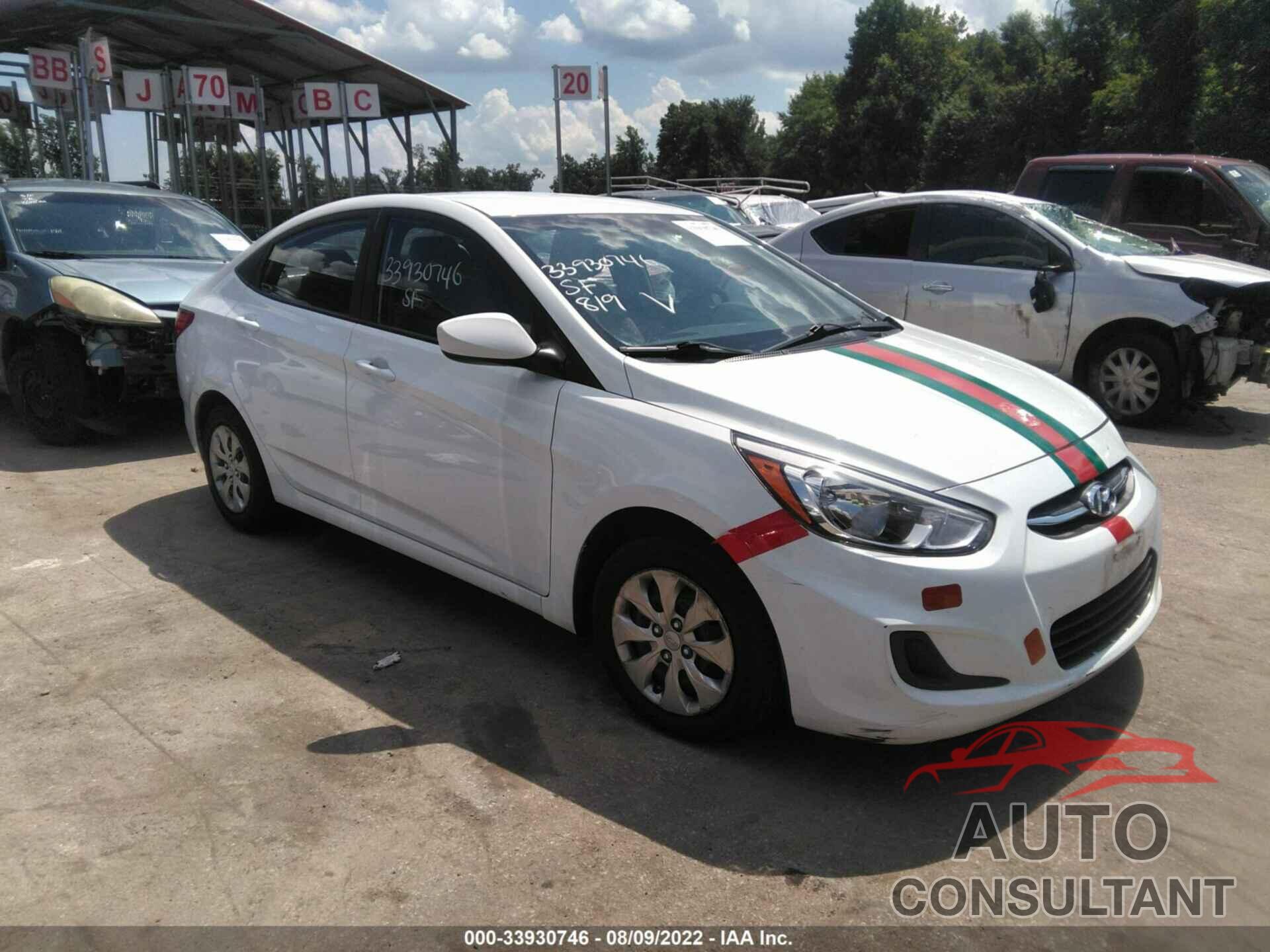 HYUNDAI ACCENT 2016 - KMHCT4AE6GU007233