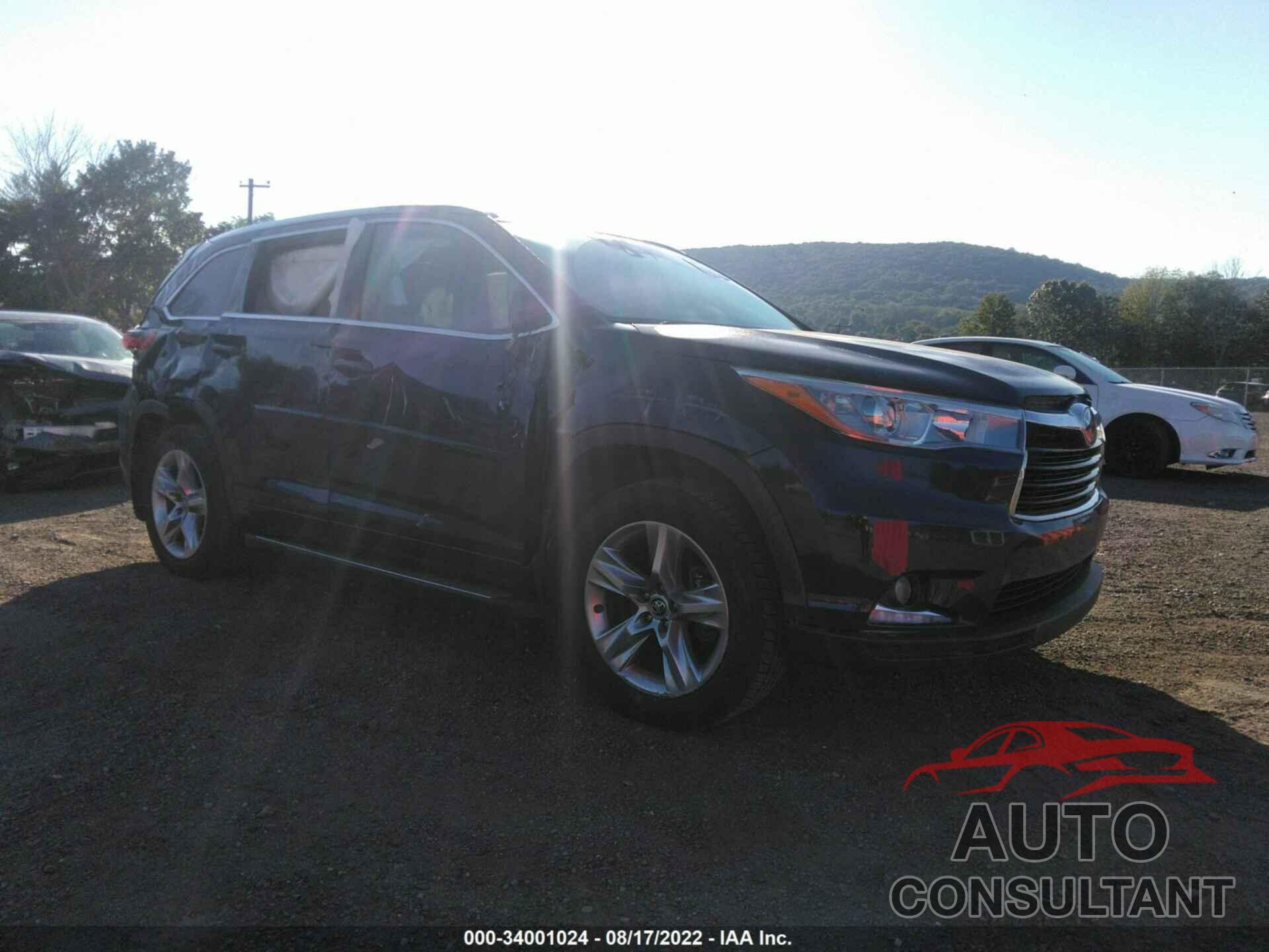 TOYOTA HIGHLANDER 2016 - 5TDDKRFH4GS275245