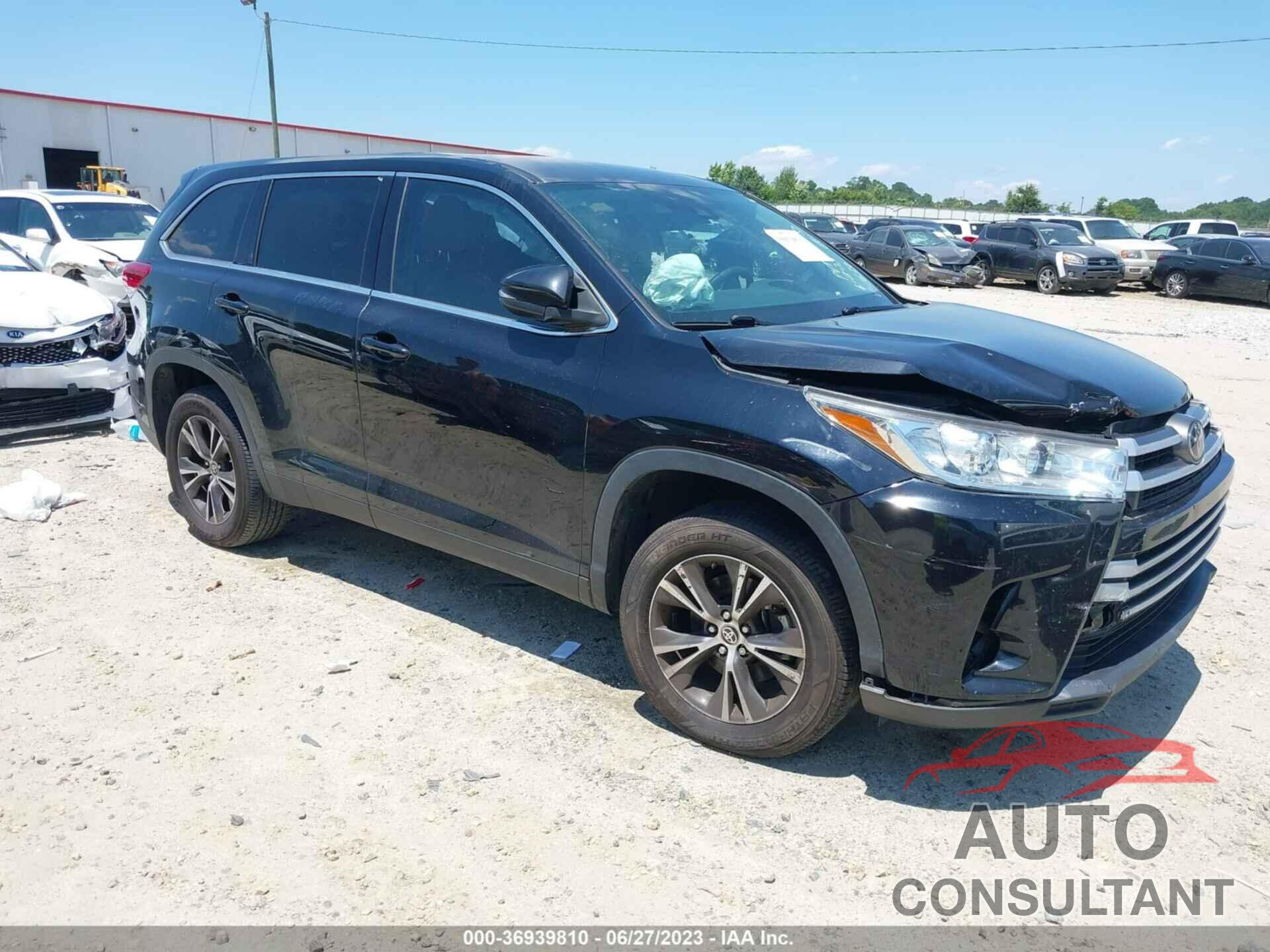 TOYOTA HIGHLANDER 2019 - 5TDZARFH4KS061633