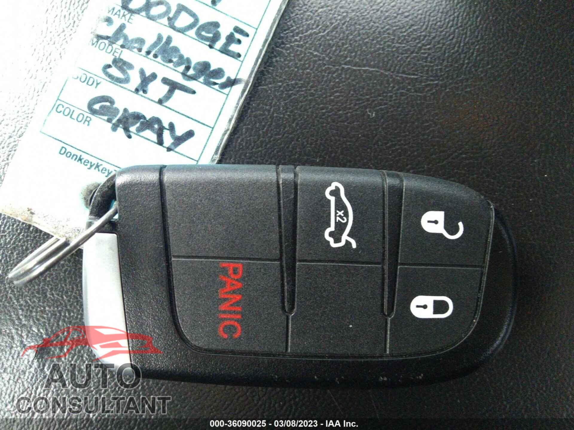 DODGE CHALLENGER 2017 - 2C3CDZAG6HH540739