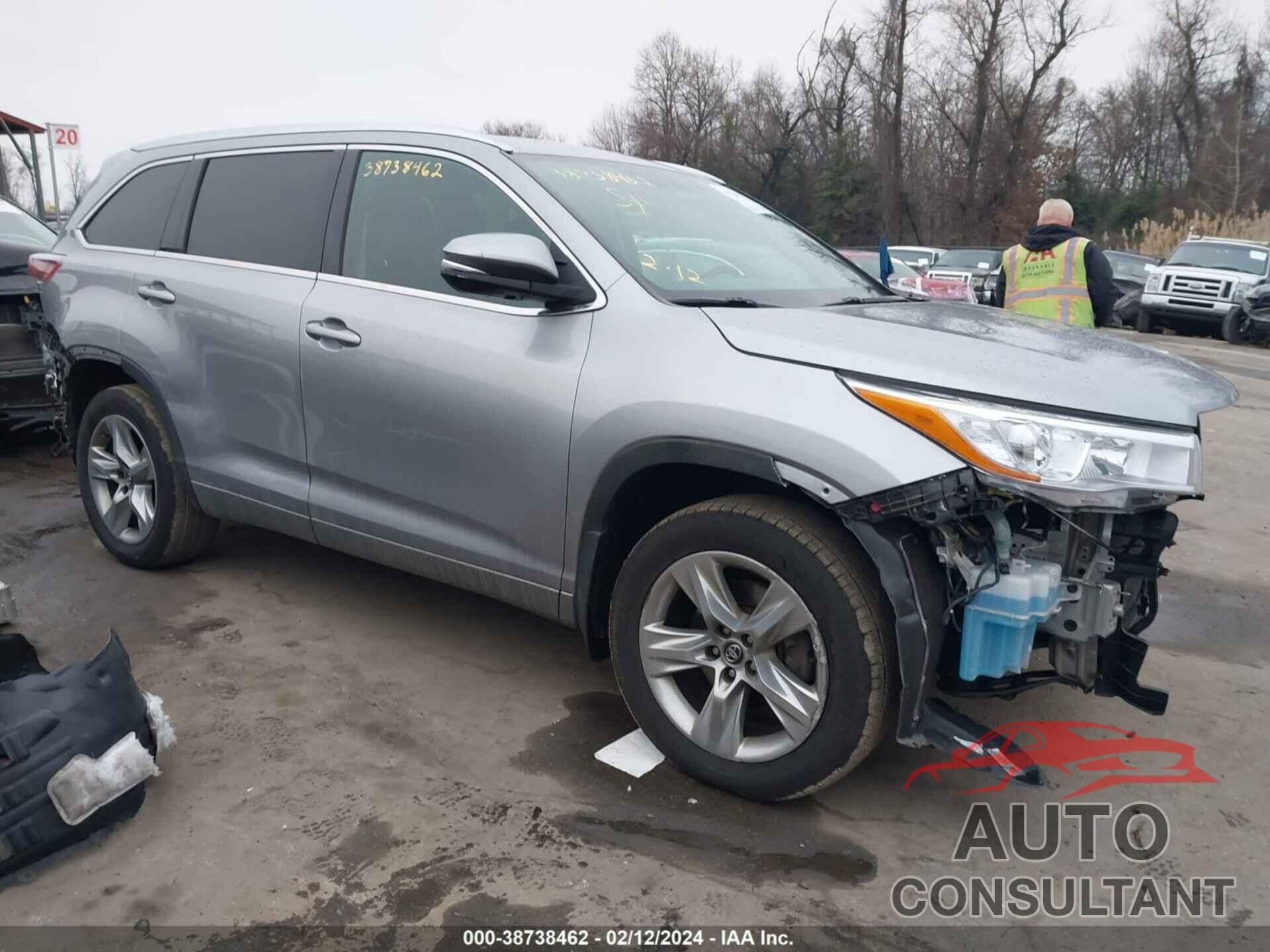 TOYOTA HIGHLANDER 2016 - 5TDDKRFH5GS354911