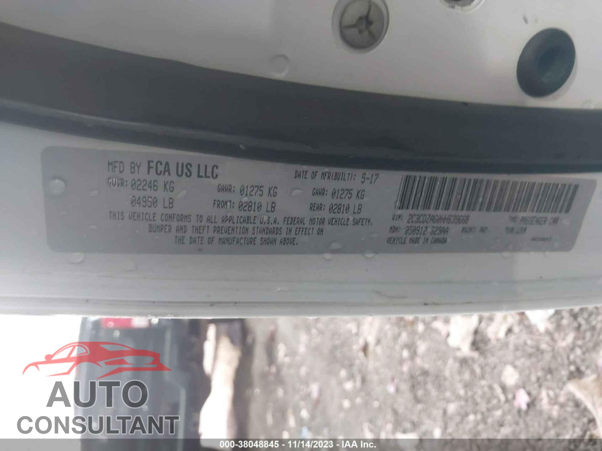 DODGE CHALLENGER 2017 - 2C3CDZAG0HH639668