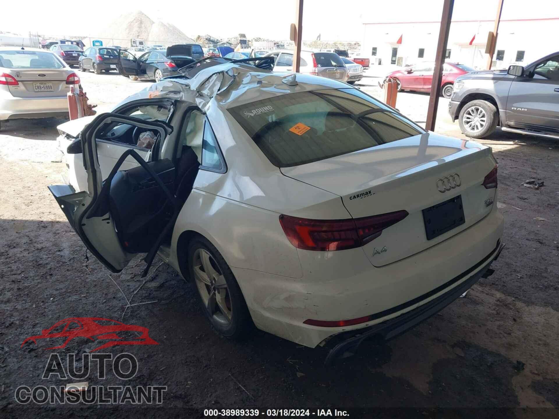 AUDI A4 2018 - WAUDNAF40JA068598