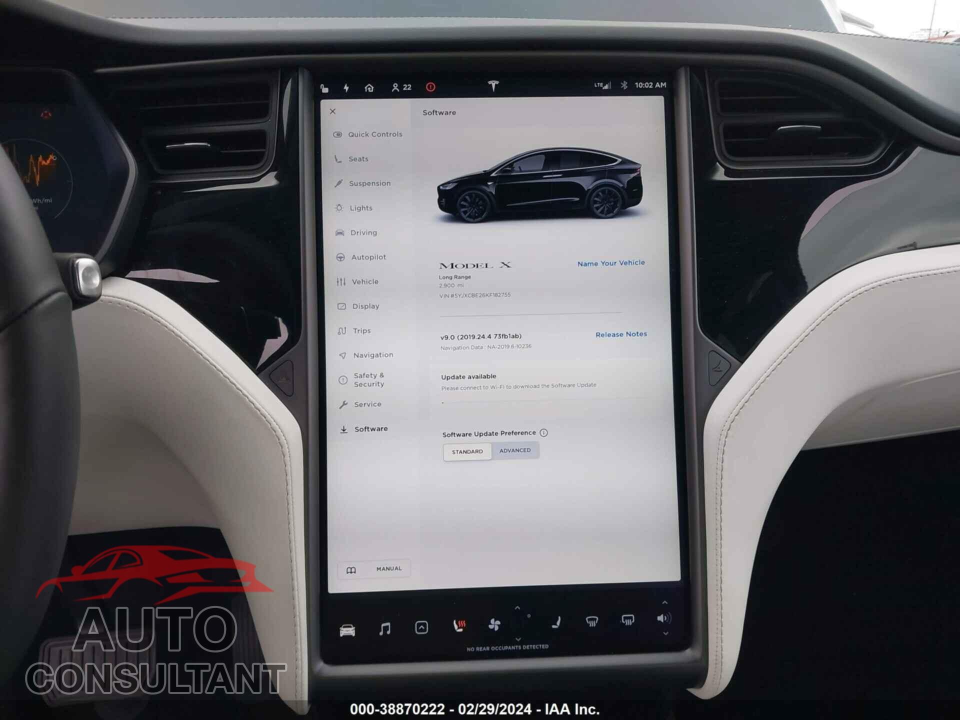 TESLA MODEL X 2019 - 5YJXCBE26KF182755