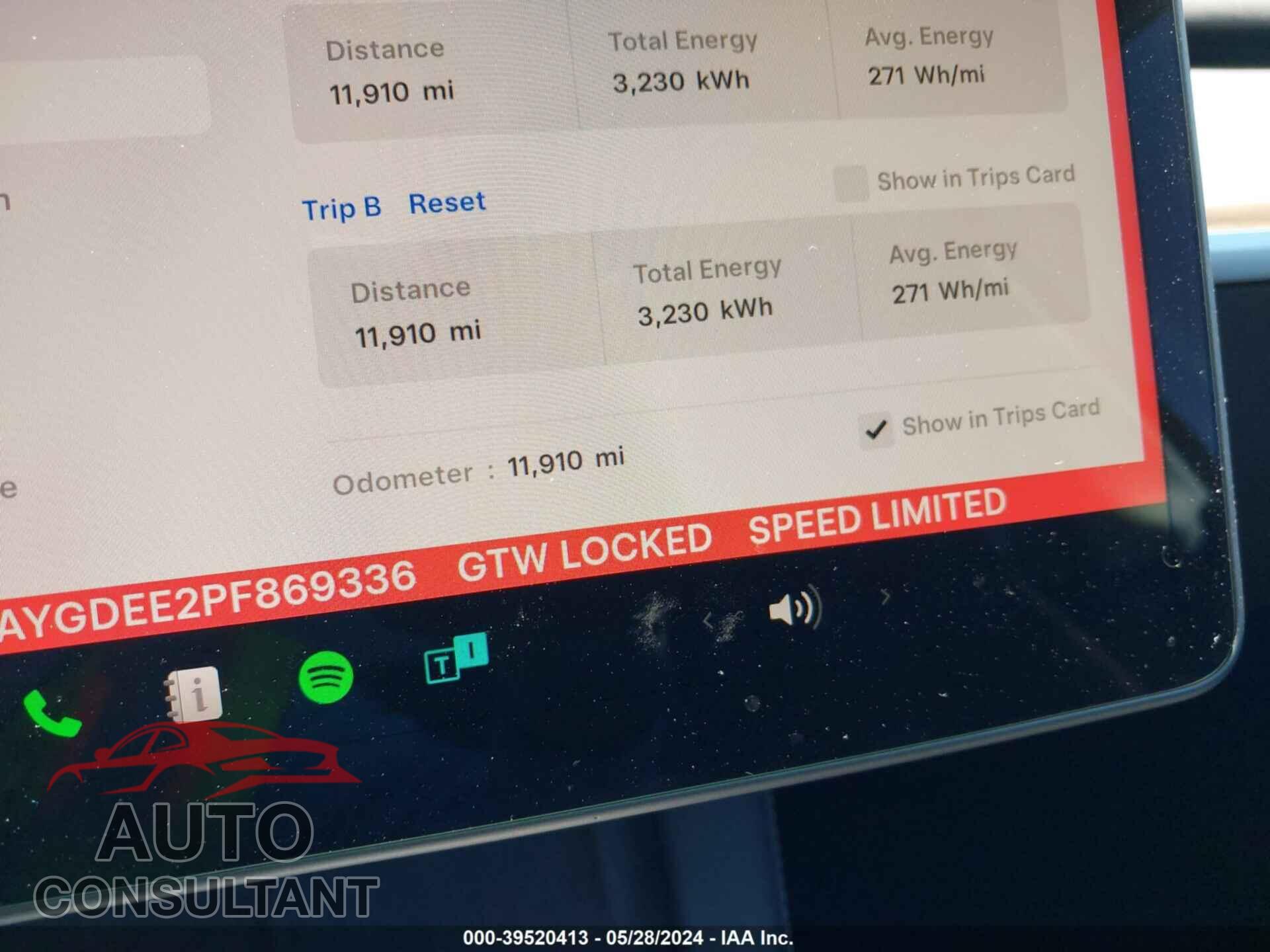 TESLA MODEL Y 2023 - 7SAYGDEE2PF869336