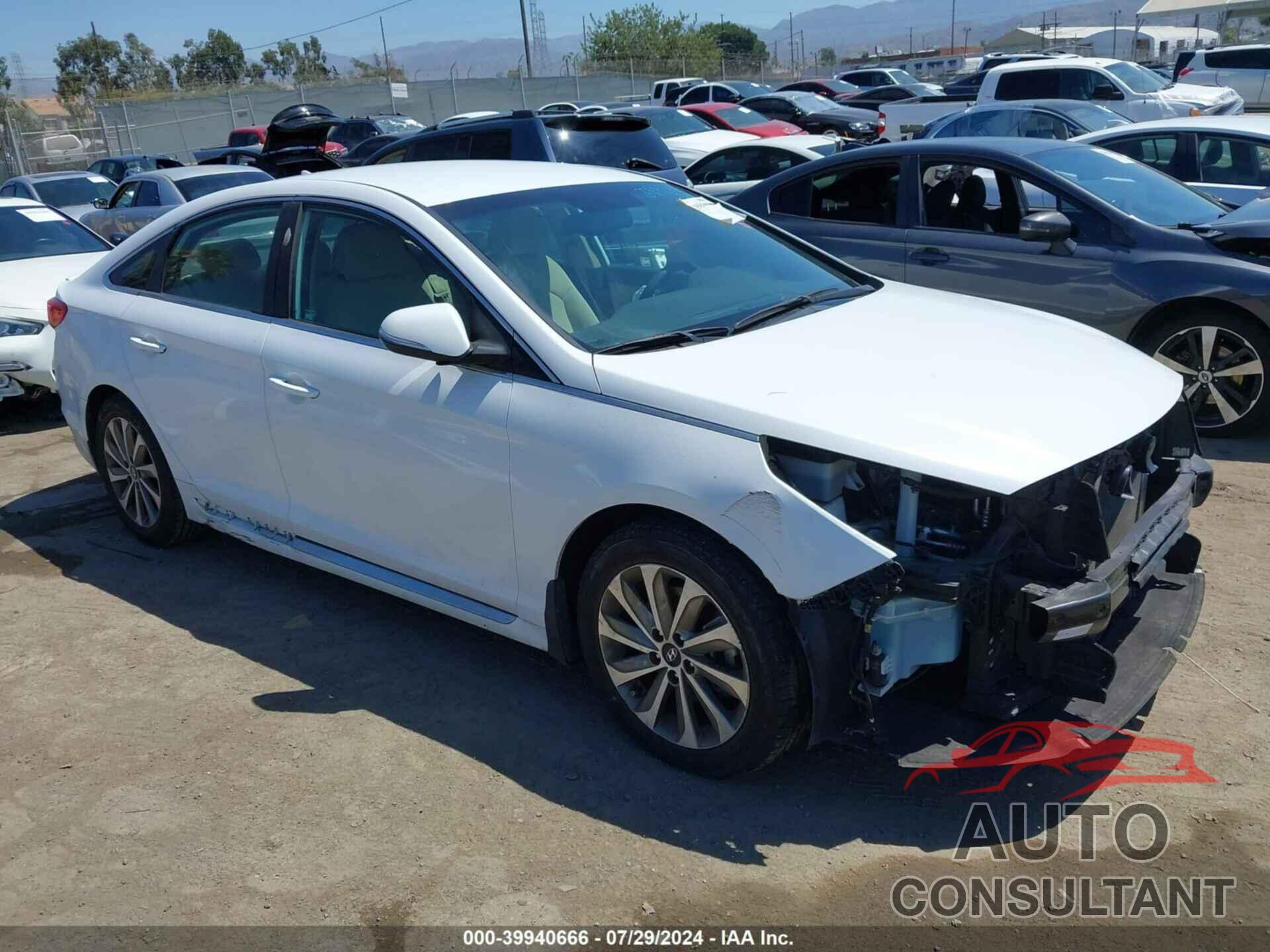 HYUNDAI SONATA 2017 - 5NPE34AFXHH551123