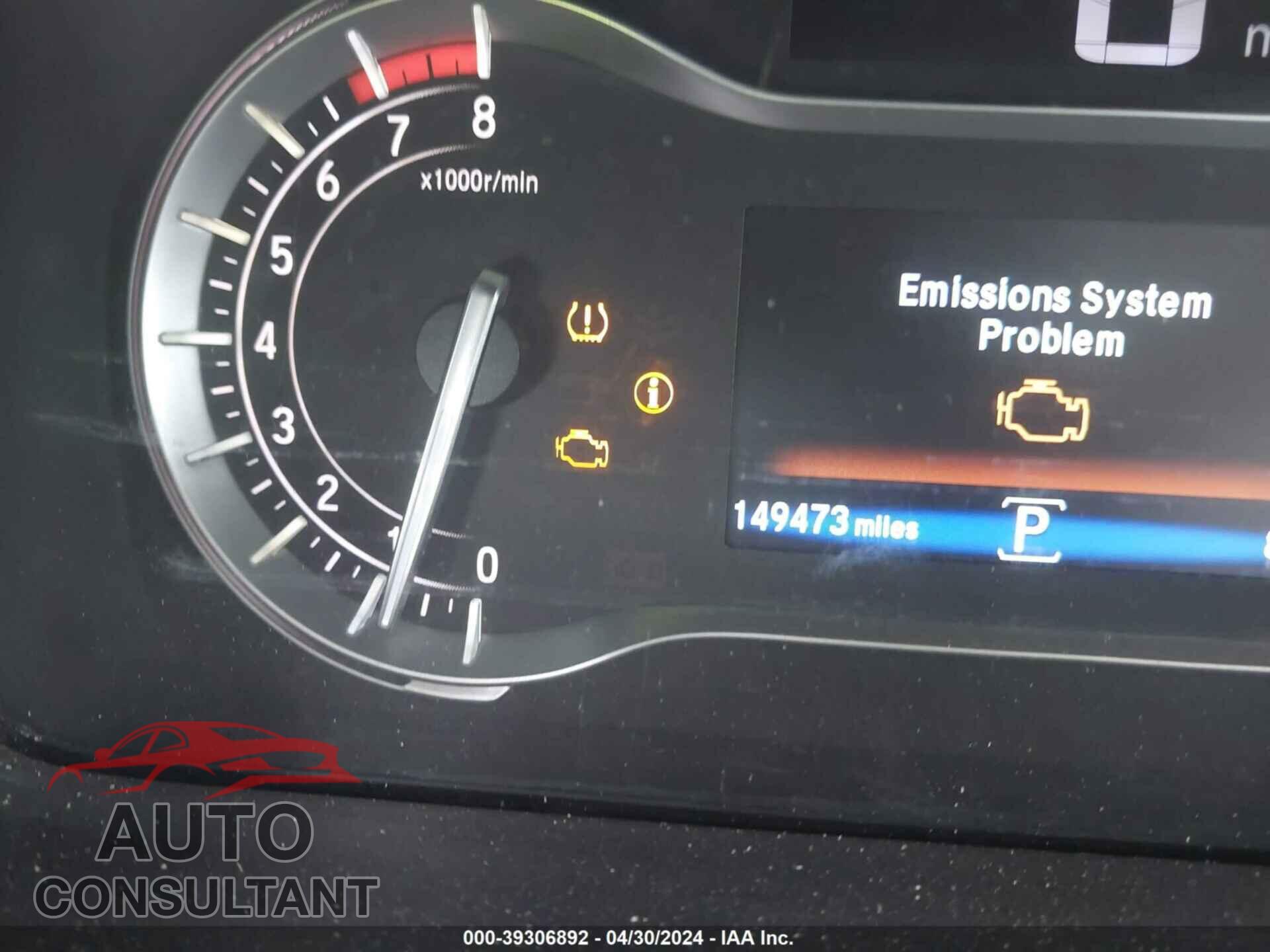 HONDA PILOT 2016 - 5FNYF5H75GB016271