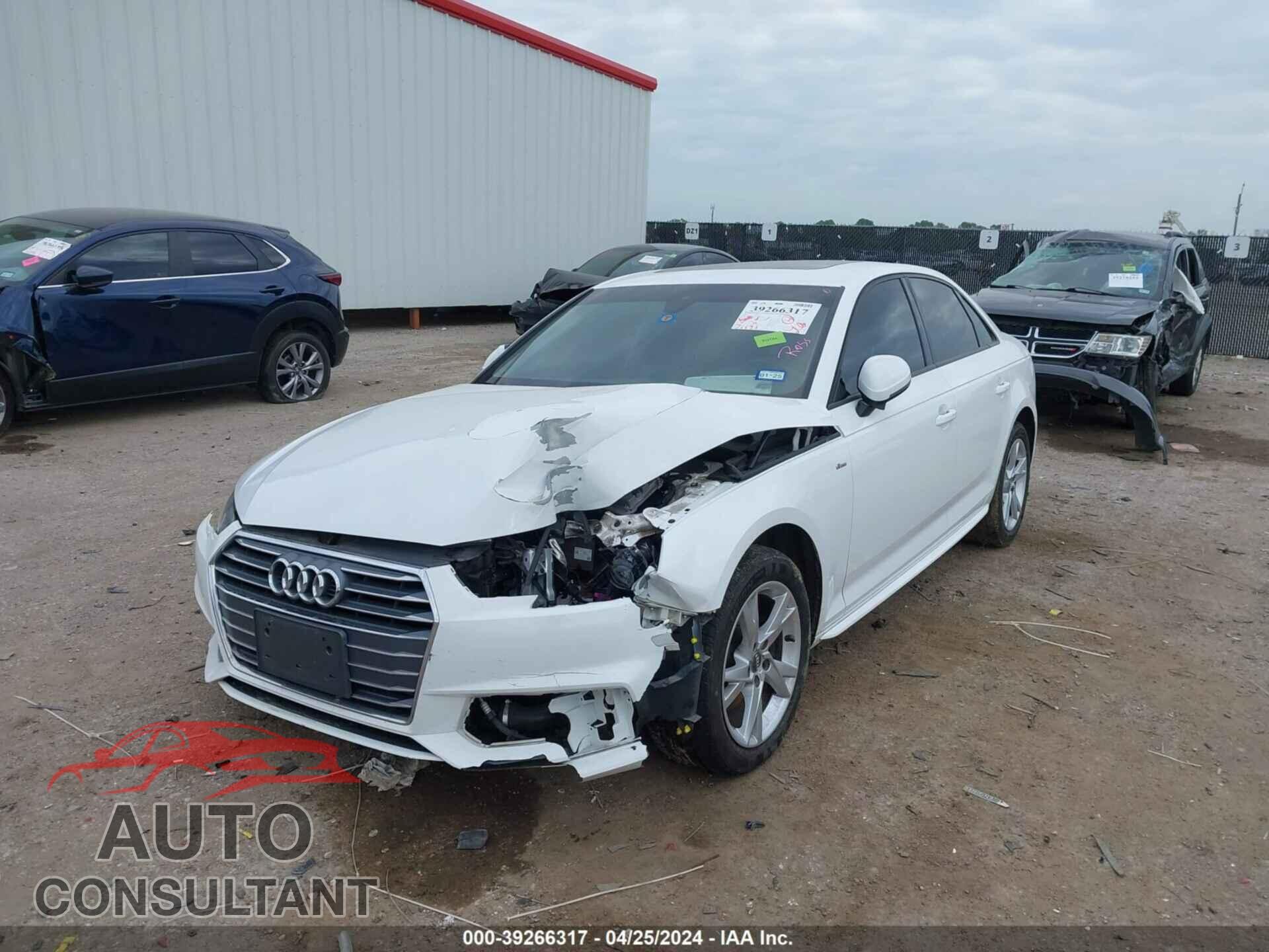 AUDI A4 2018 - WAUKMAF4XJA061099