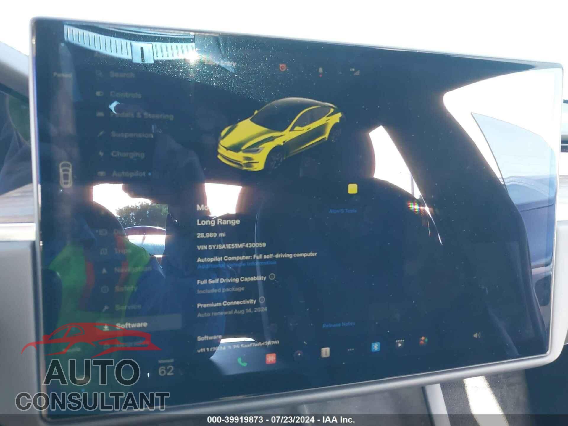 TESLA MODEL S 2021 - 5YJSA1E51MF430059