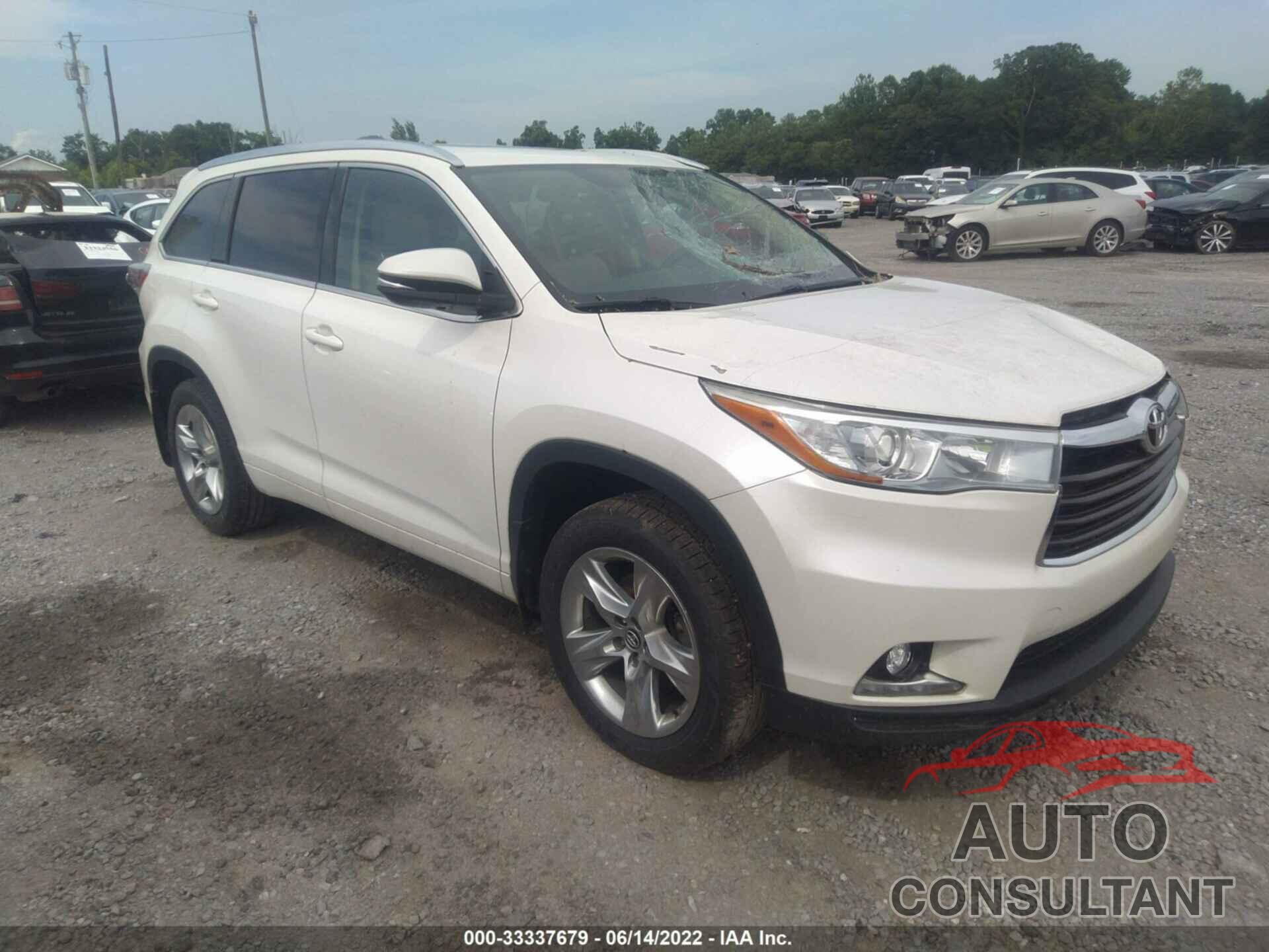 TOYOTA HIGHLANDER 2016 - 5TDDKRFH0GS326031