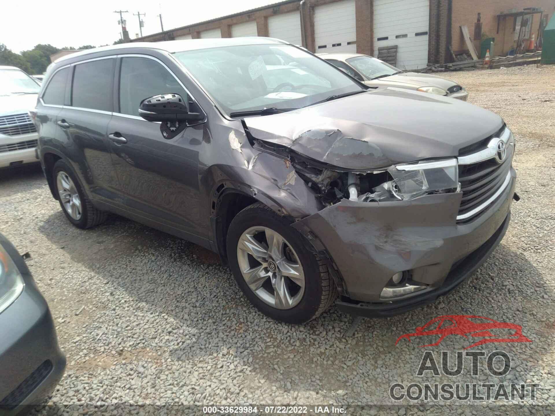 TOYOTA HIGHLANDER 2016 - 5TDDKRFHXGS294205