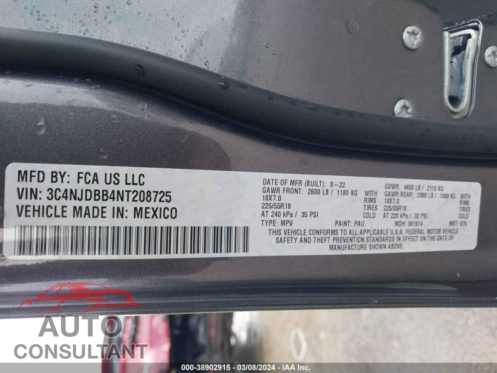 JEEP COMPASS 2022 - 3C4NJDBB4NT208725