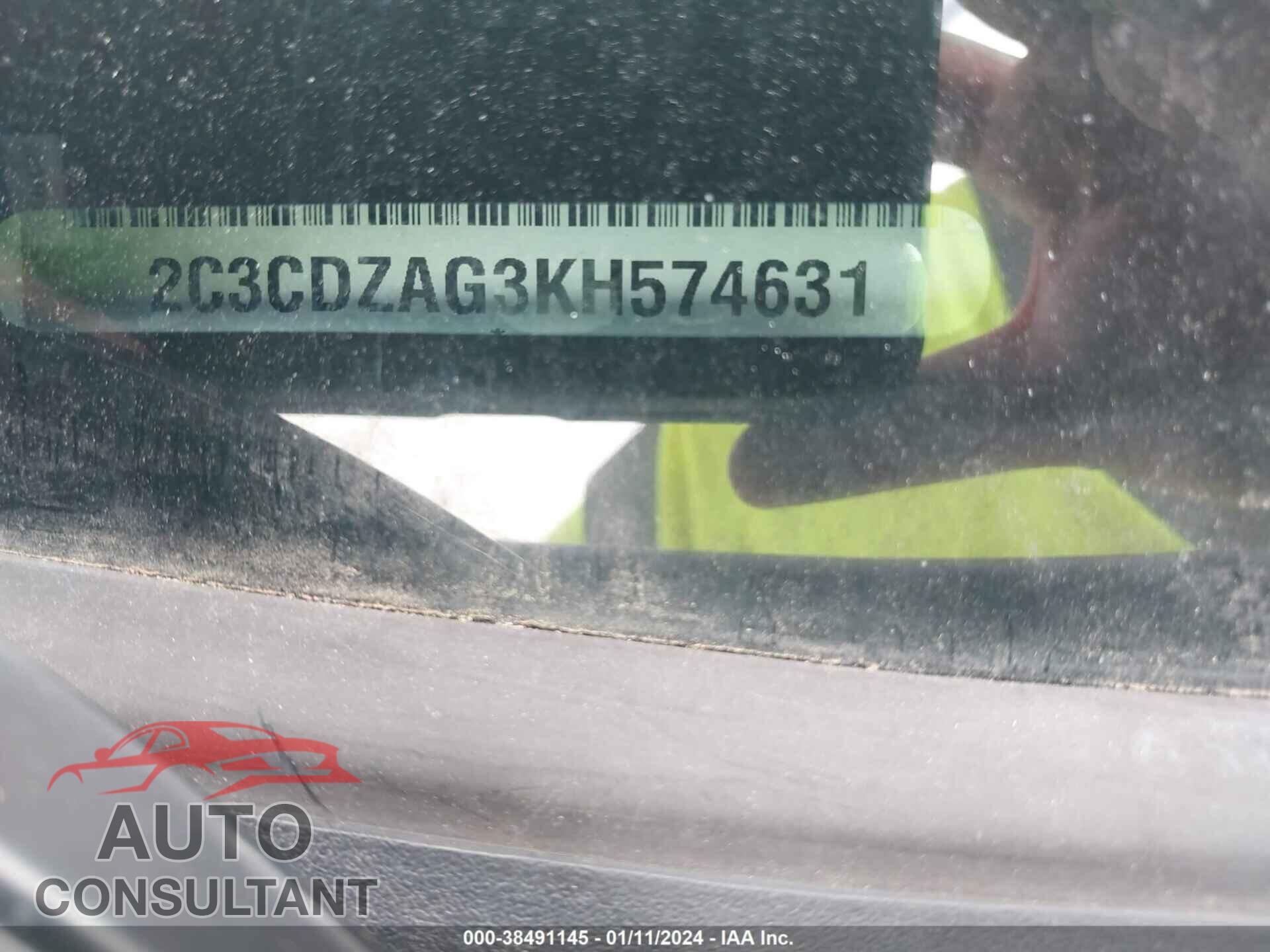 DODGE CHALLENGER 2019 - 2C3CDZAG3KH574631
