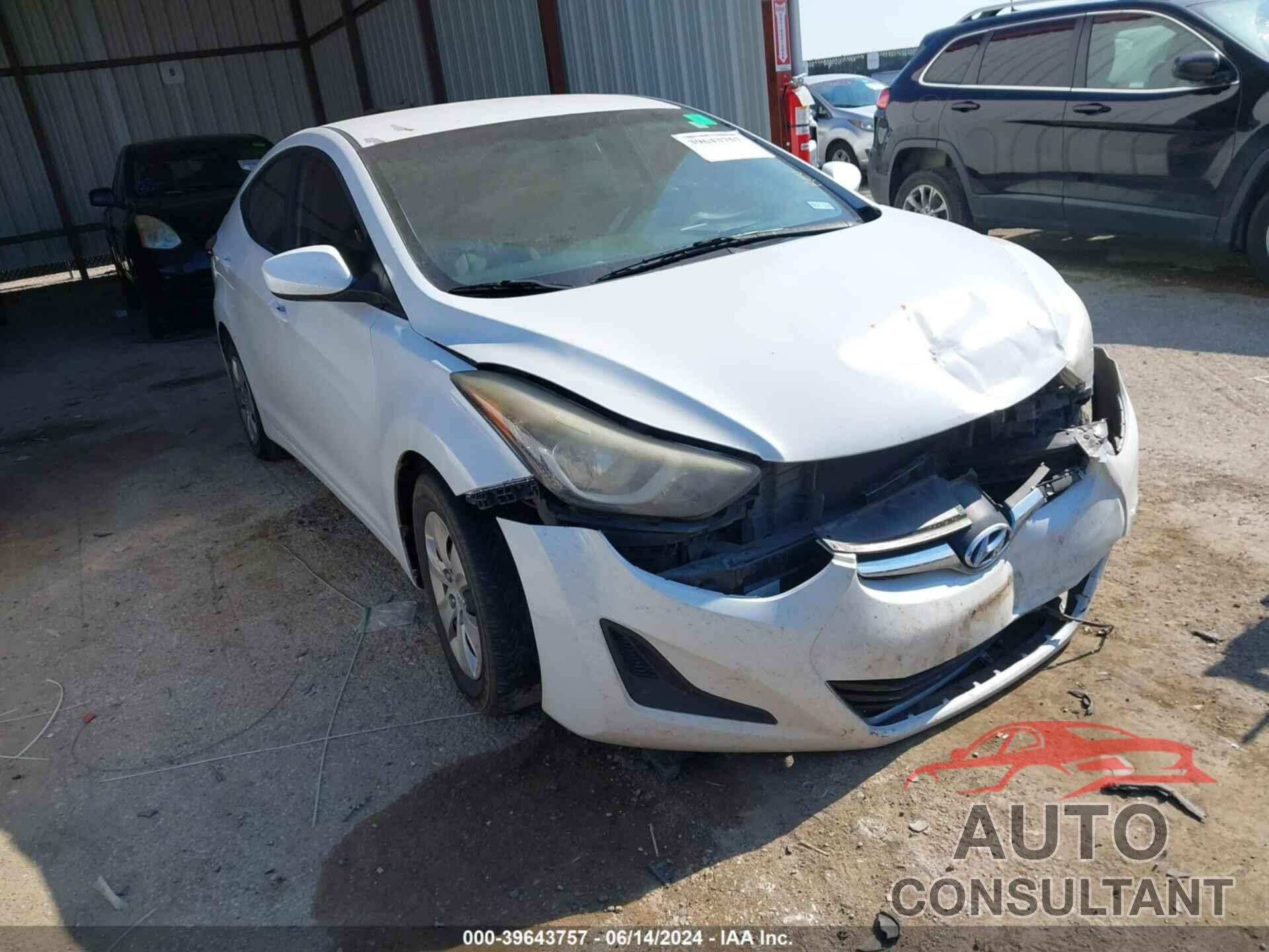 HYUNDAI ELANTRA 2016 - 5NPDH4AE1GH752489