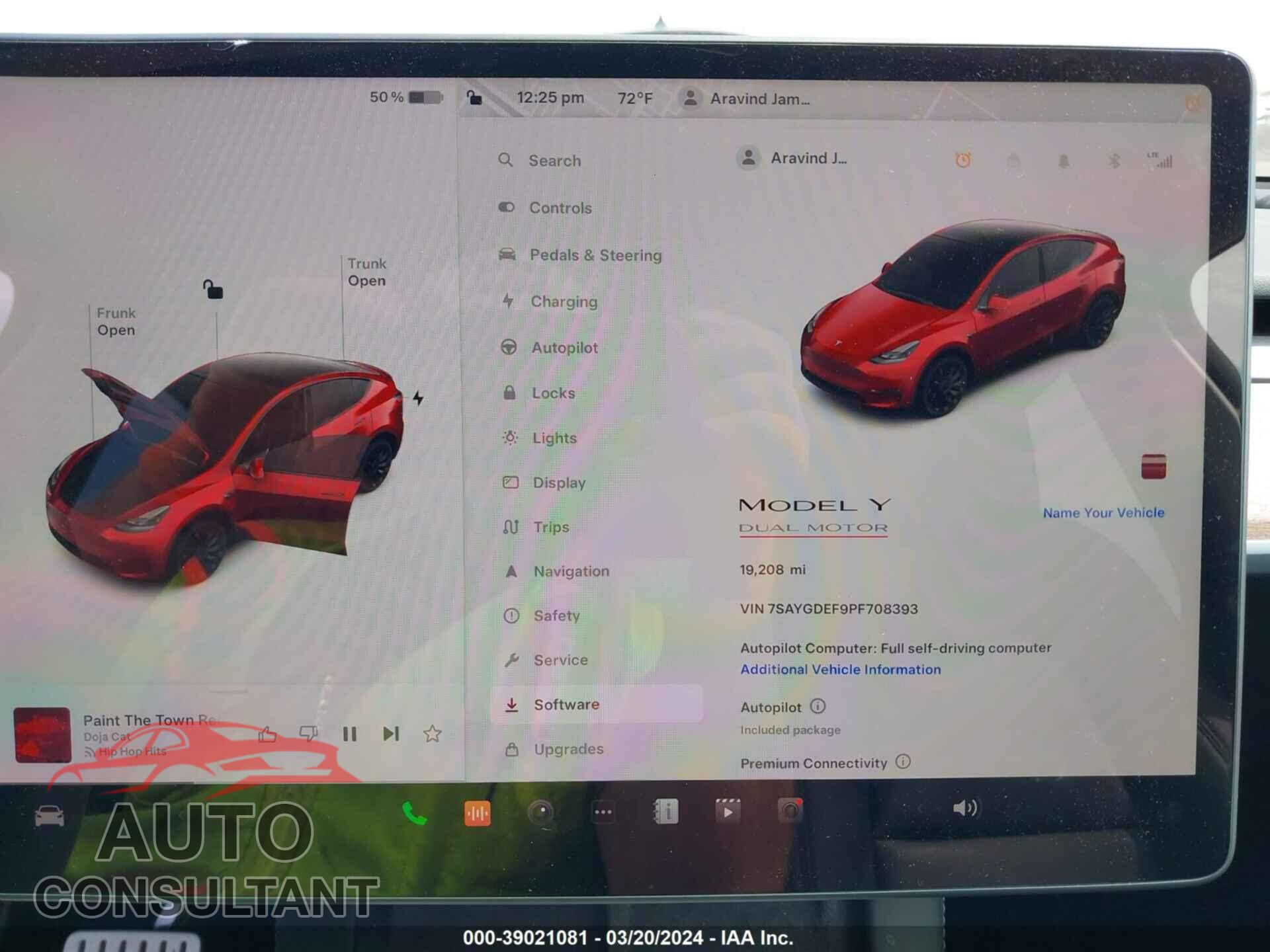 TESLA MODEL Y 2023 - 7SAYGDEF9PF708393