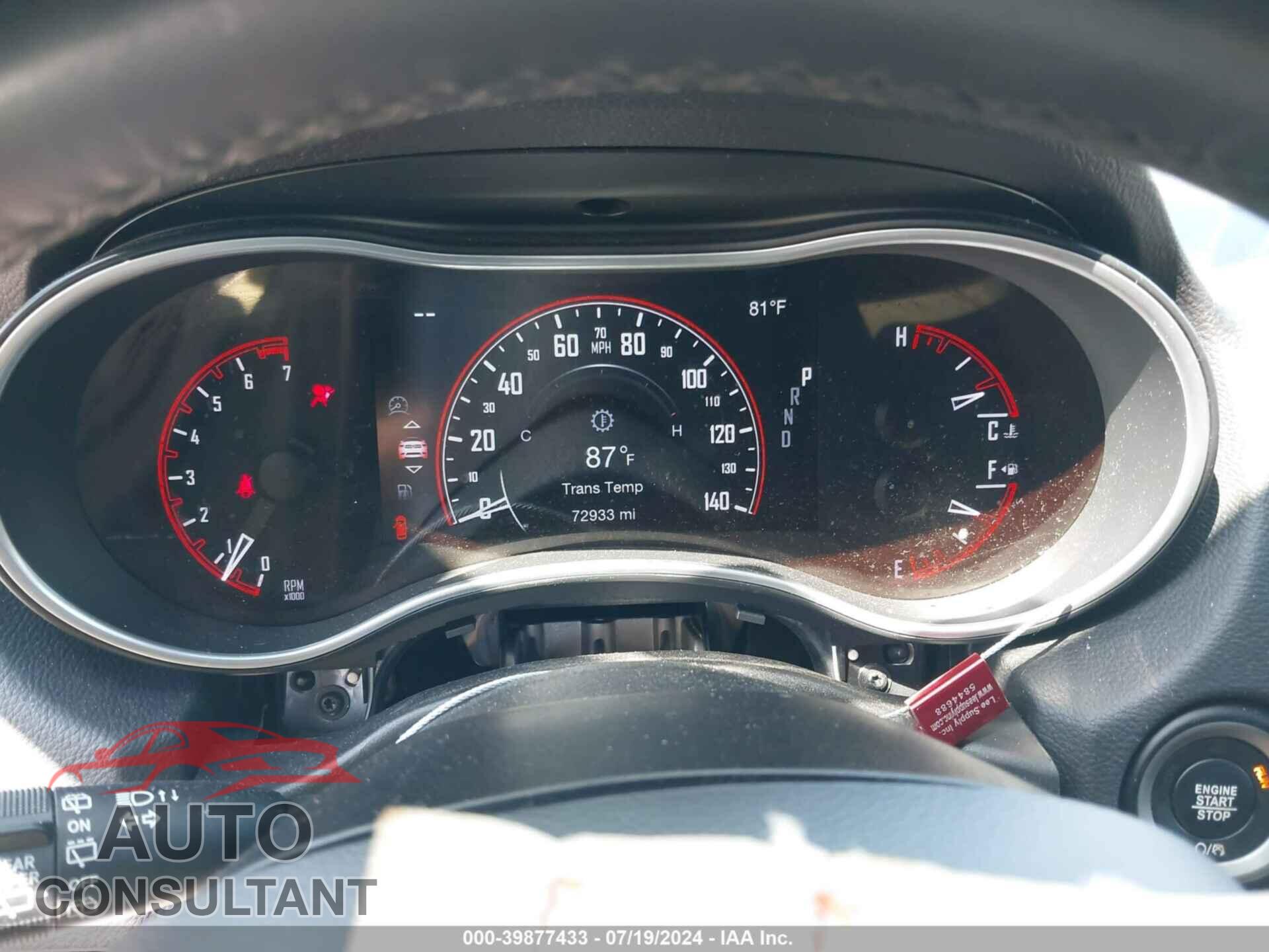 DODGE DURANGO 2019 - 1C4RDJAG7KC606278