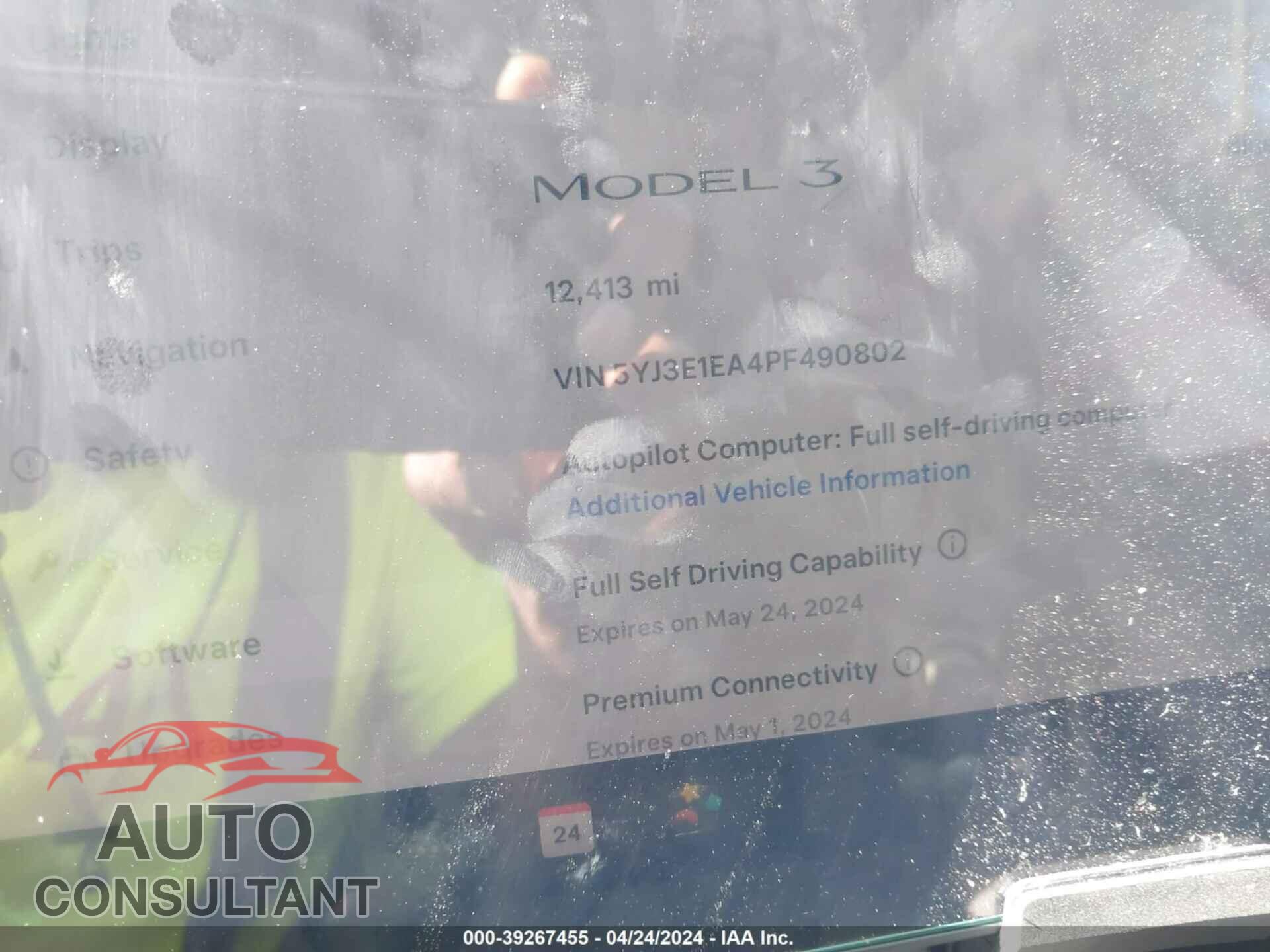 TESLA MODEL 3 2023 - 5YJ3E1EA4PF490802