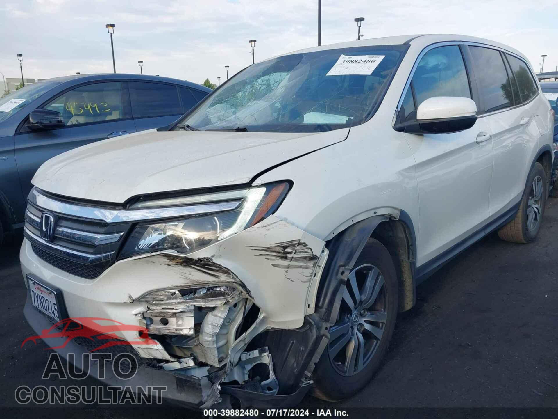 HONDA PILOT 2017 - 5FNYF5H57HB014442