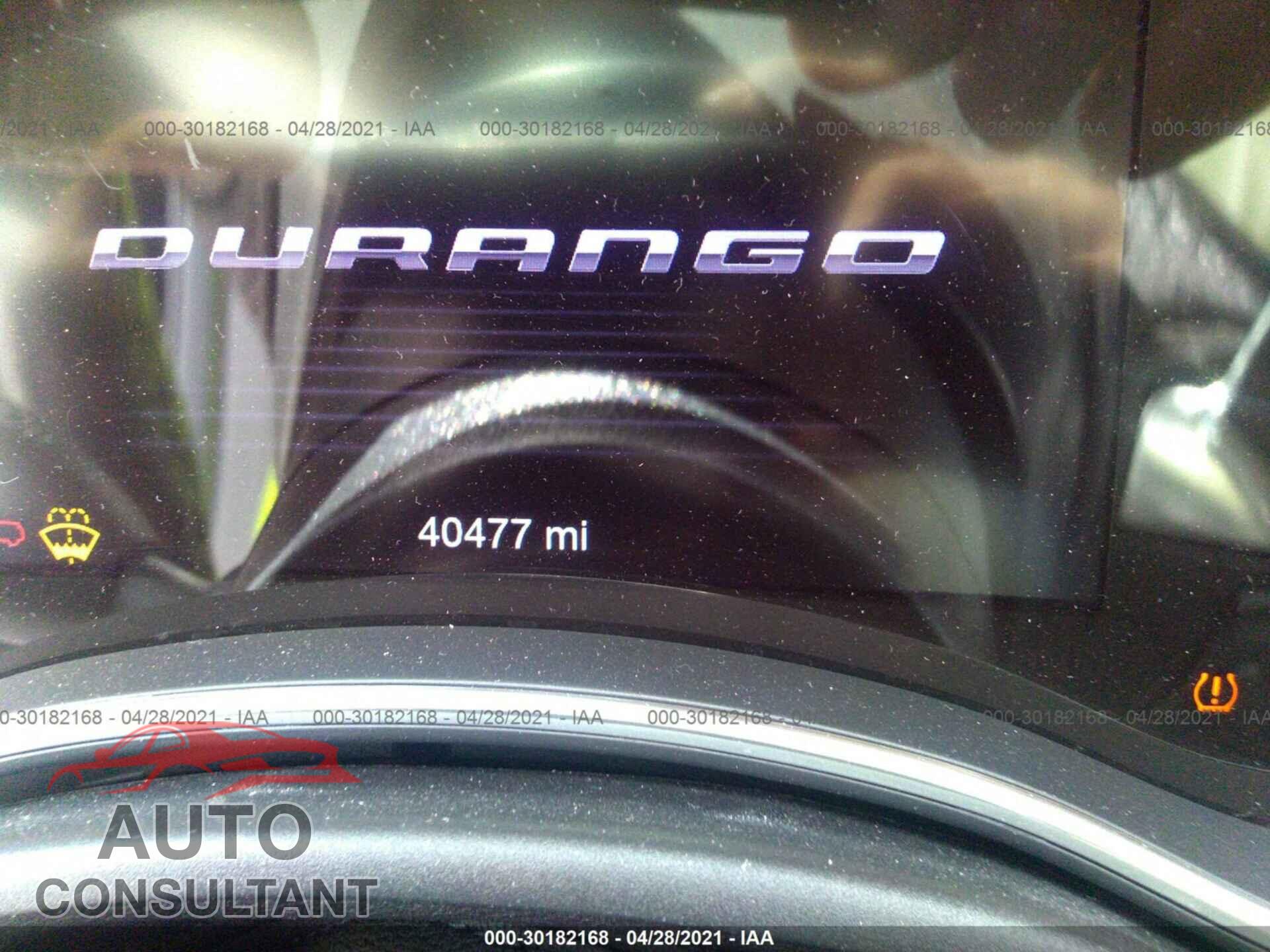 DODGE DURANGO 2018 - 1C4RDHEG4JC412938
