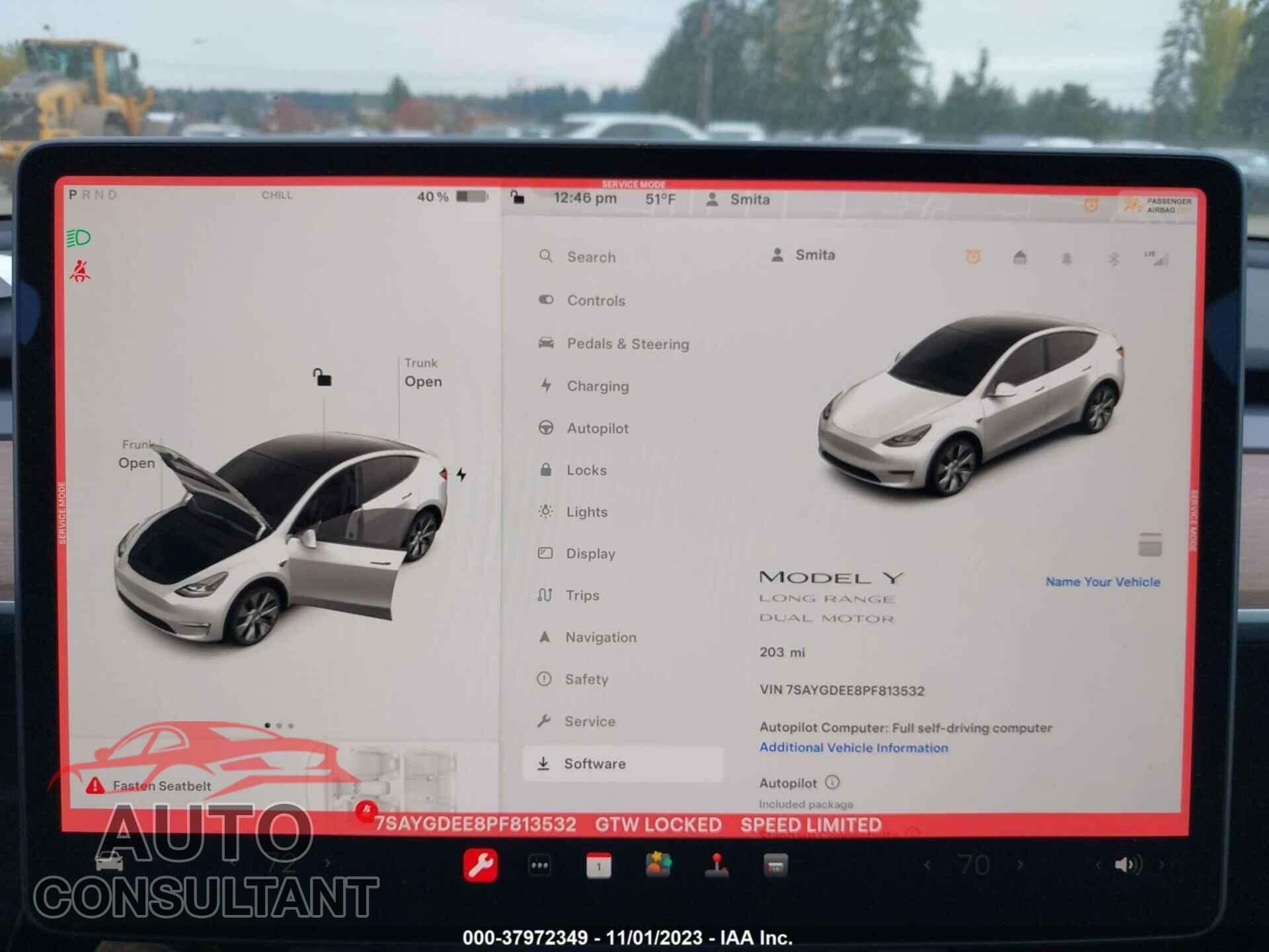 TESLA MODEL Y 2023 - 7SAYGDEE8PF813532