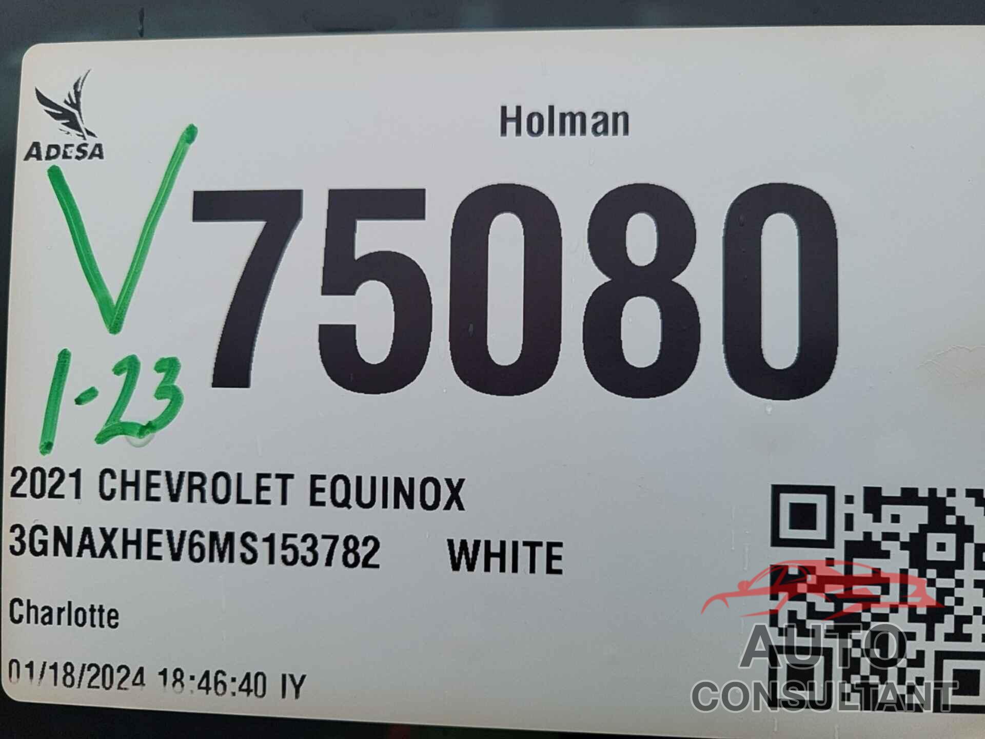CHEVROLET EQUINOX 2021 - 3GNAXHEV6MS153782