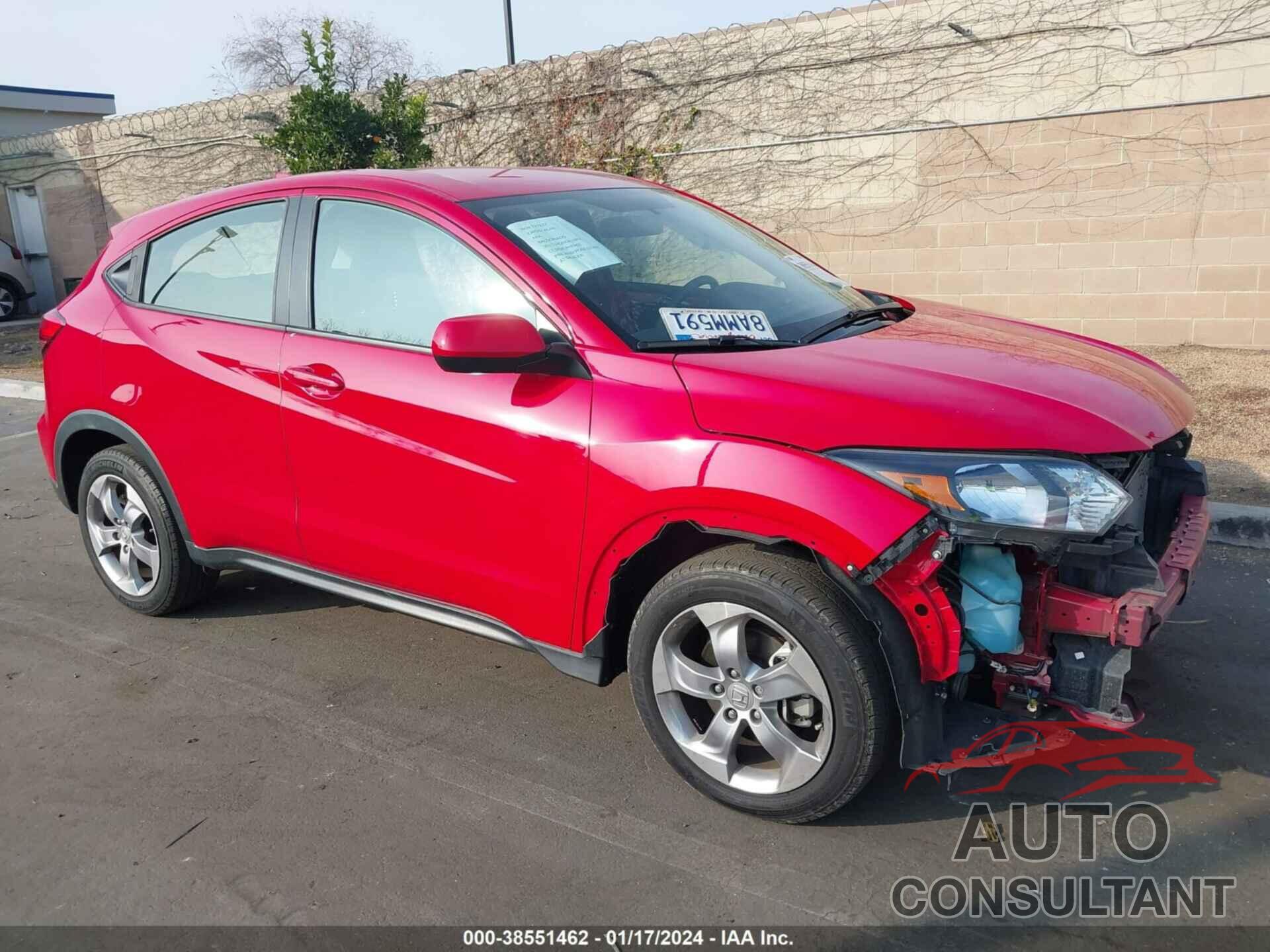 HONDA HR-V 2017 - 3CZRU5H38HG702611