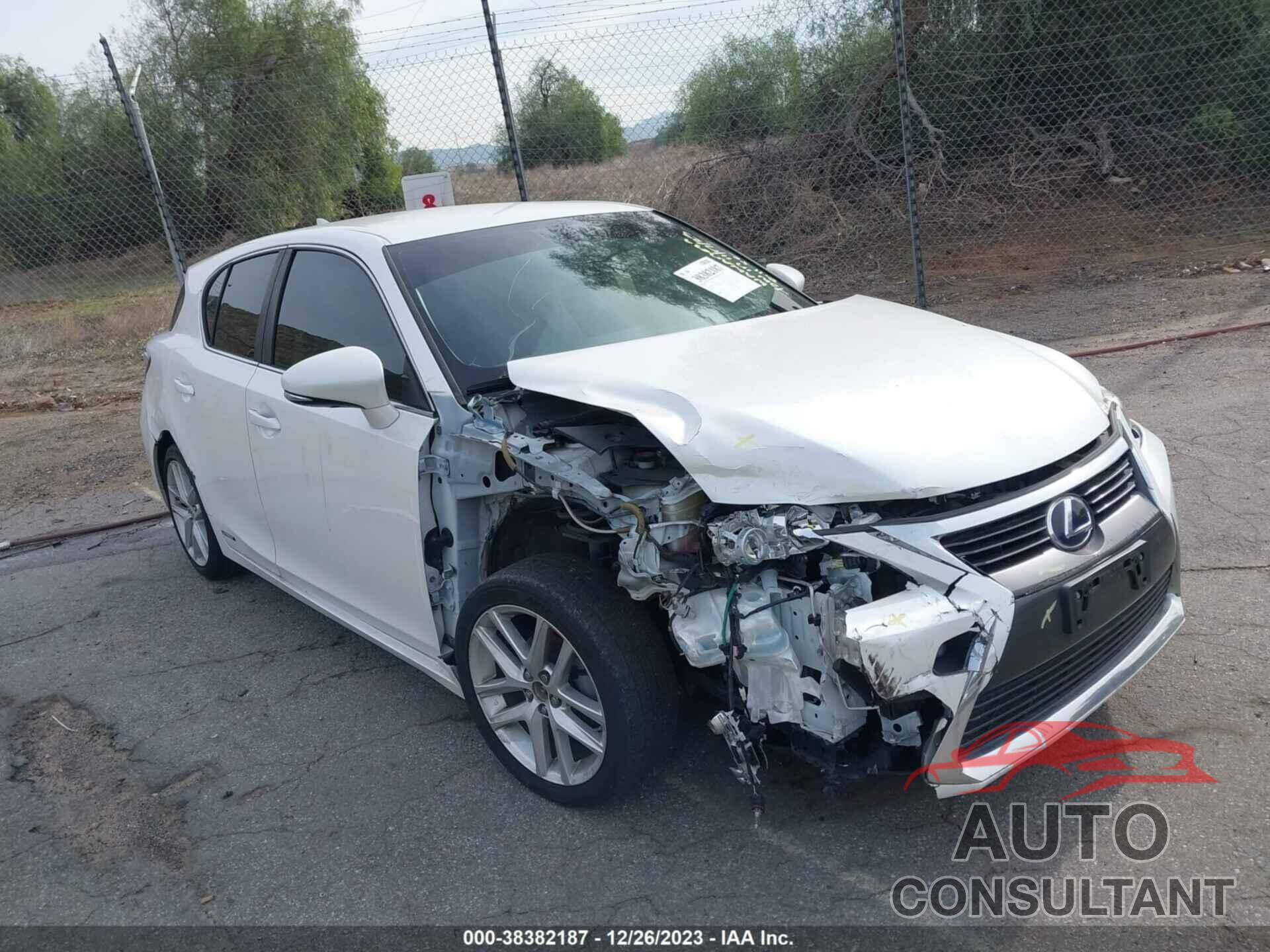 LEXUS CT 200H 2016 - JTHKD5BHXG2258083